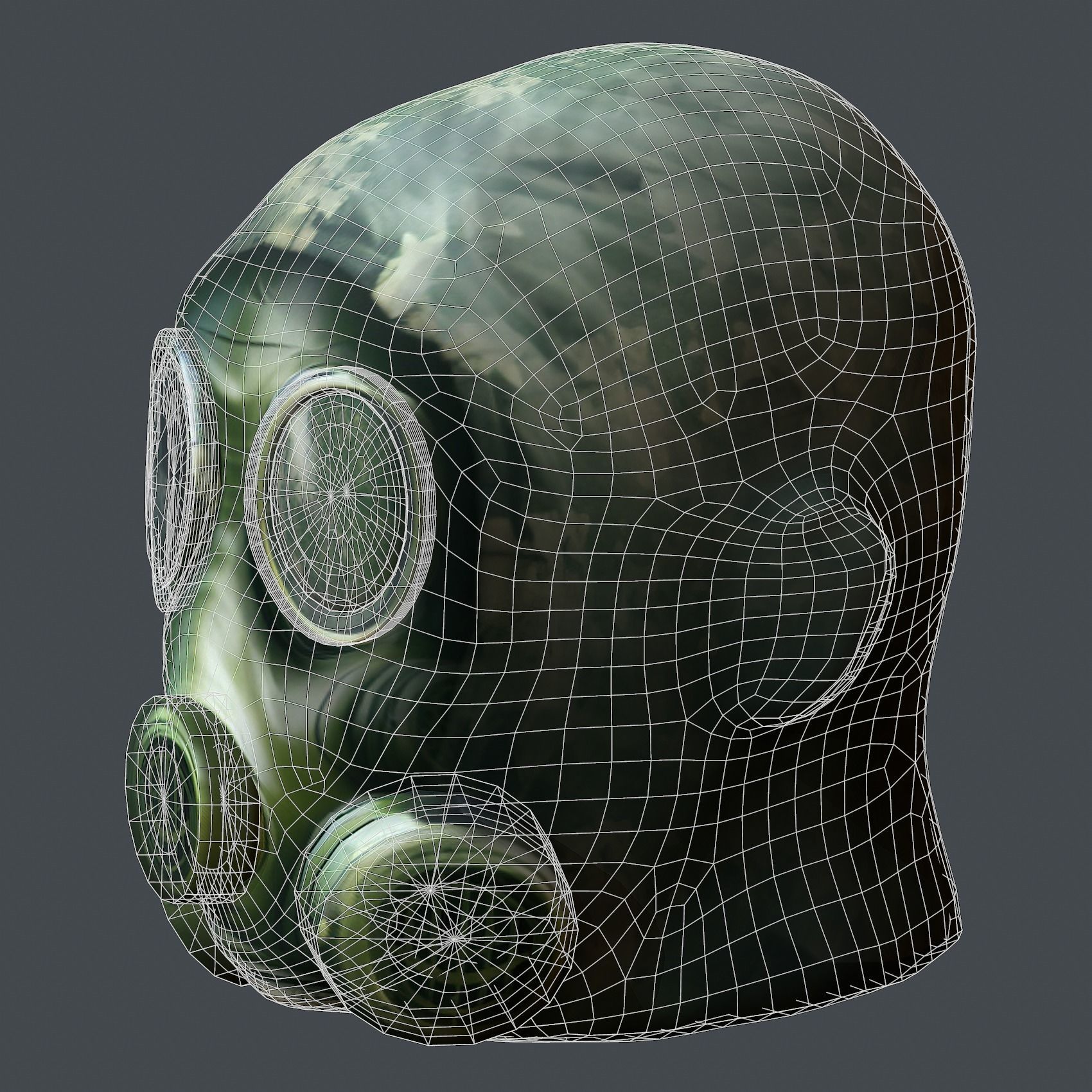 Helmet 3d model military combat Military Low-poly Low-poly 3D model_9