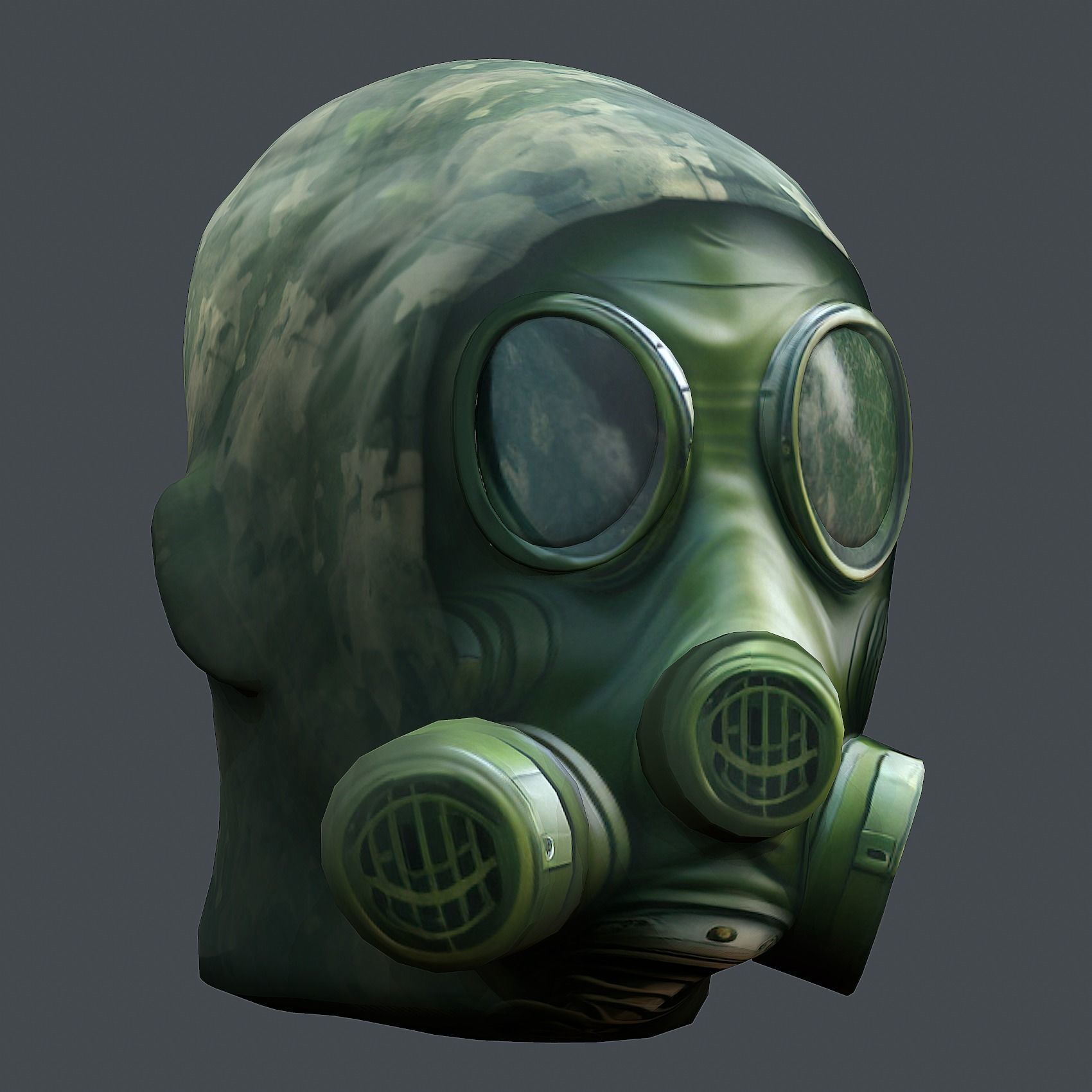 Helmet 3d model military combat Military Low-poly Low-poly 3D model_2