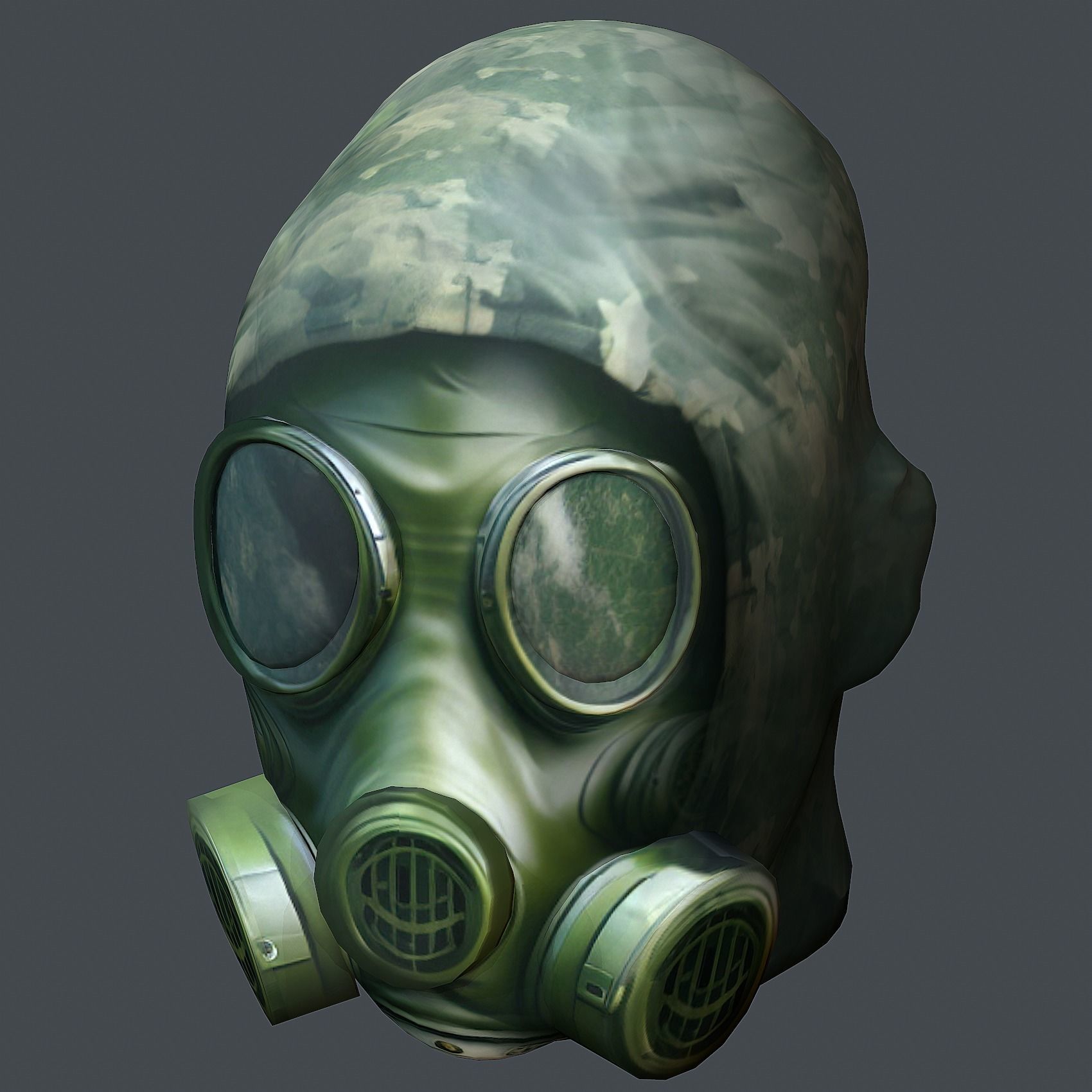 Helmet 3d model military combat Military Low-poly Low-poly 3D model_4