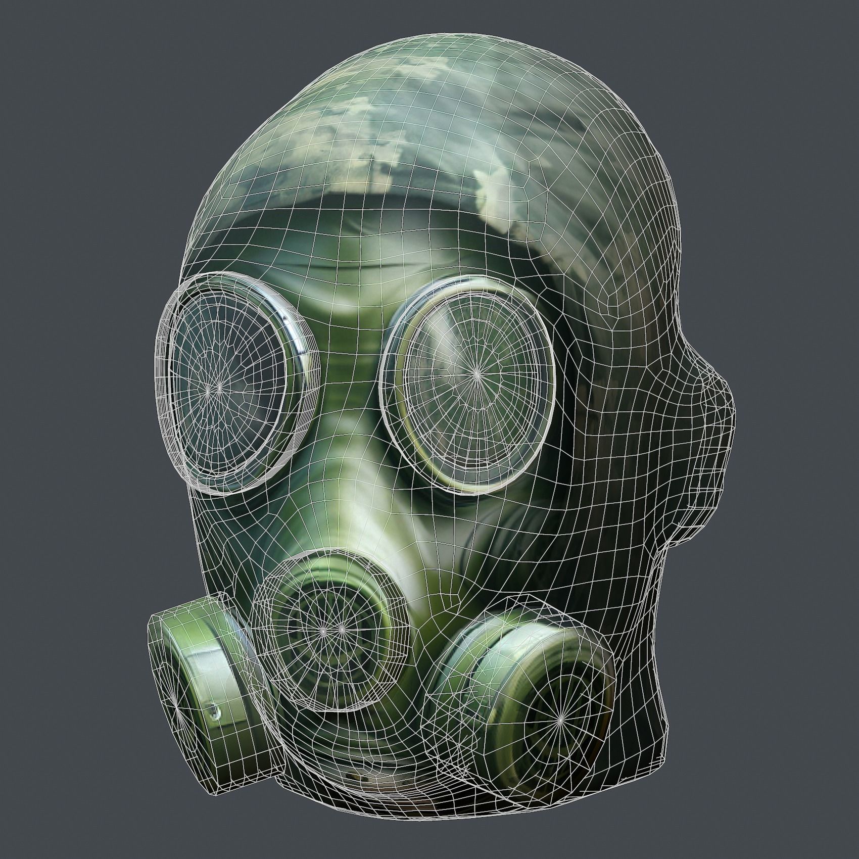 Helmet 3d model military combat Military Low-poly Low-poly 3D model_10