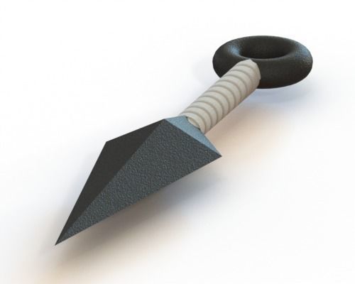 kunai from anime naruto 3D print model_3