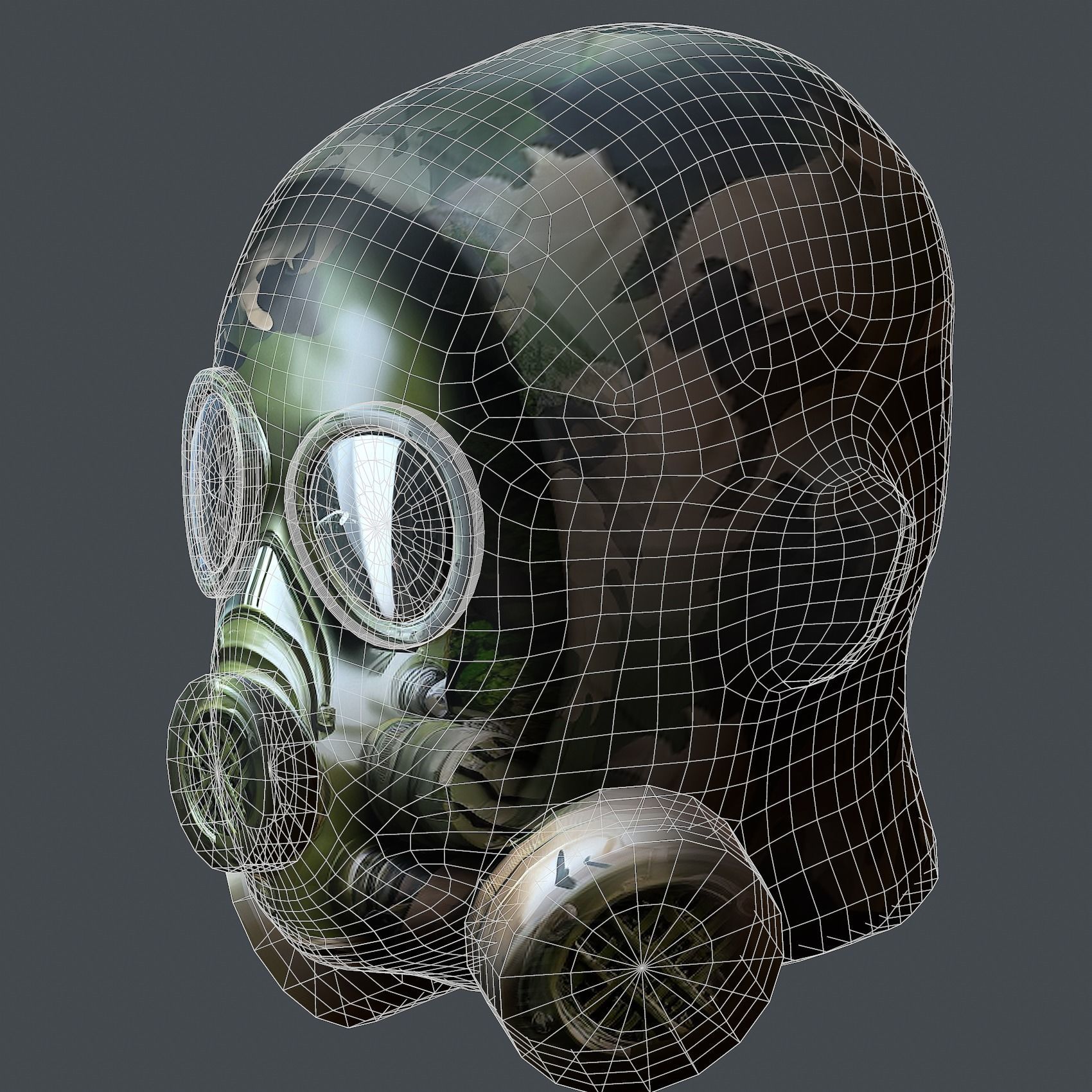 Helmet 3d model military combat Military Low-poly Low-poly 3D model_8