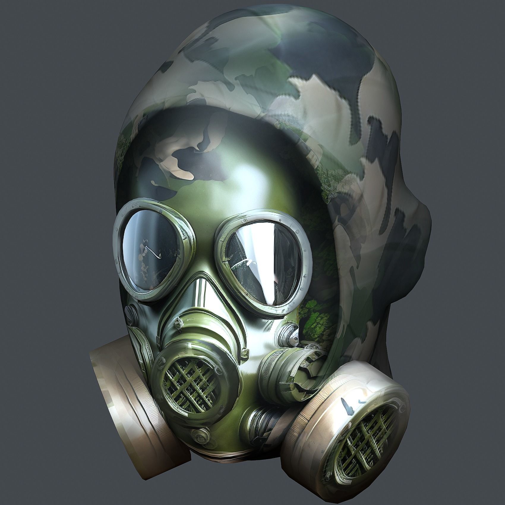 Helmet 3d model military combat Military Low-poly Low-poly 3D model_4