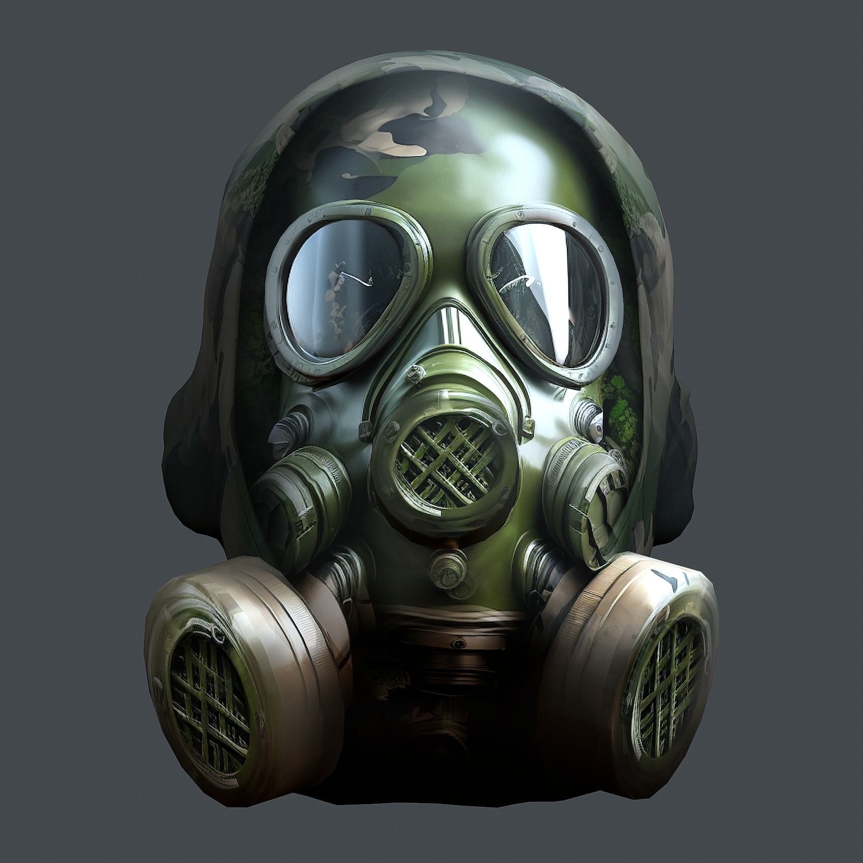 Helmet 3d model military combat Military Low-poly Low-poly 3D model_5