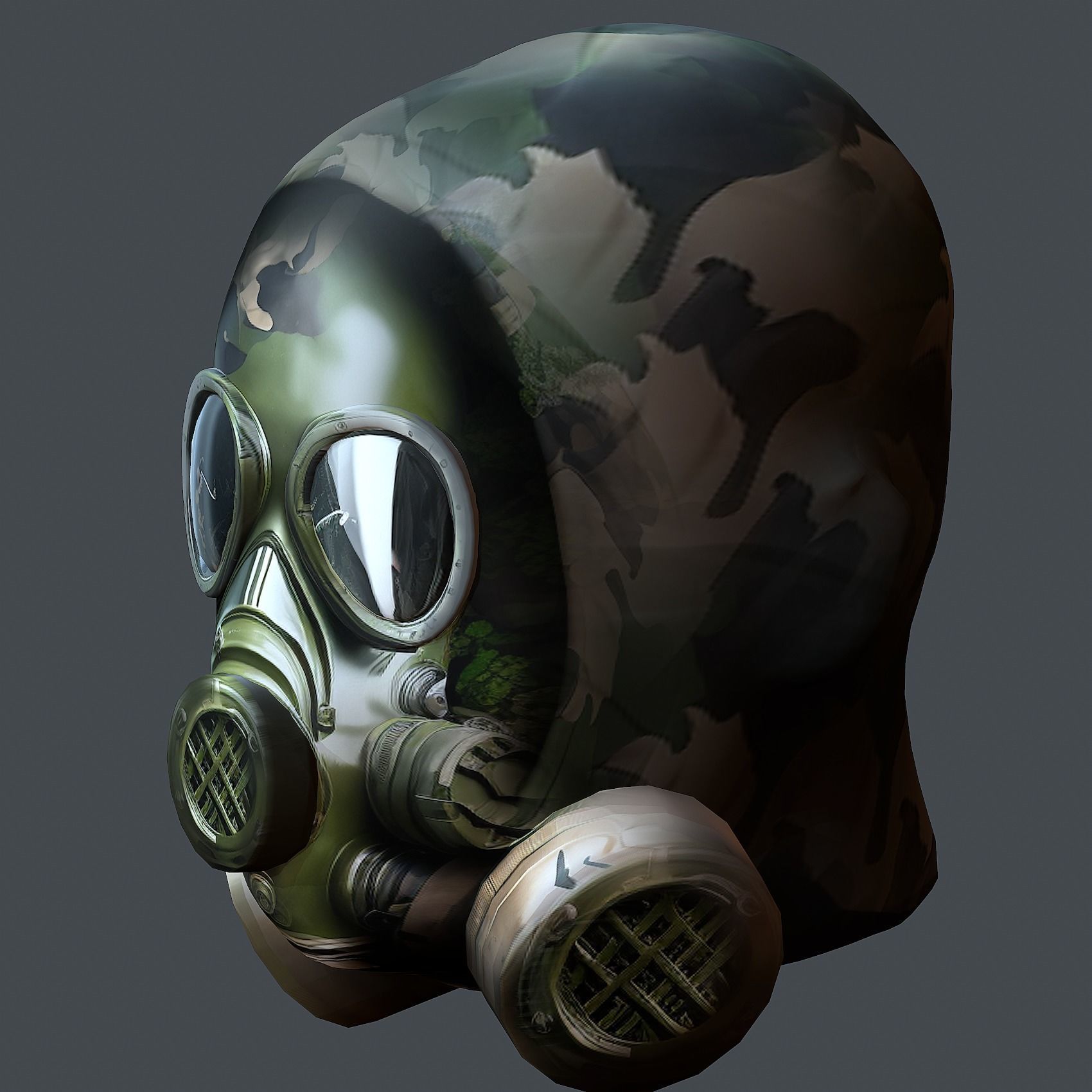 Helmet 3d model military combat Military Low-poly Low-poly 3D model_7