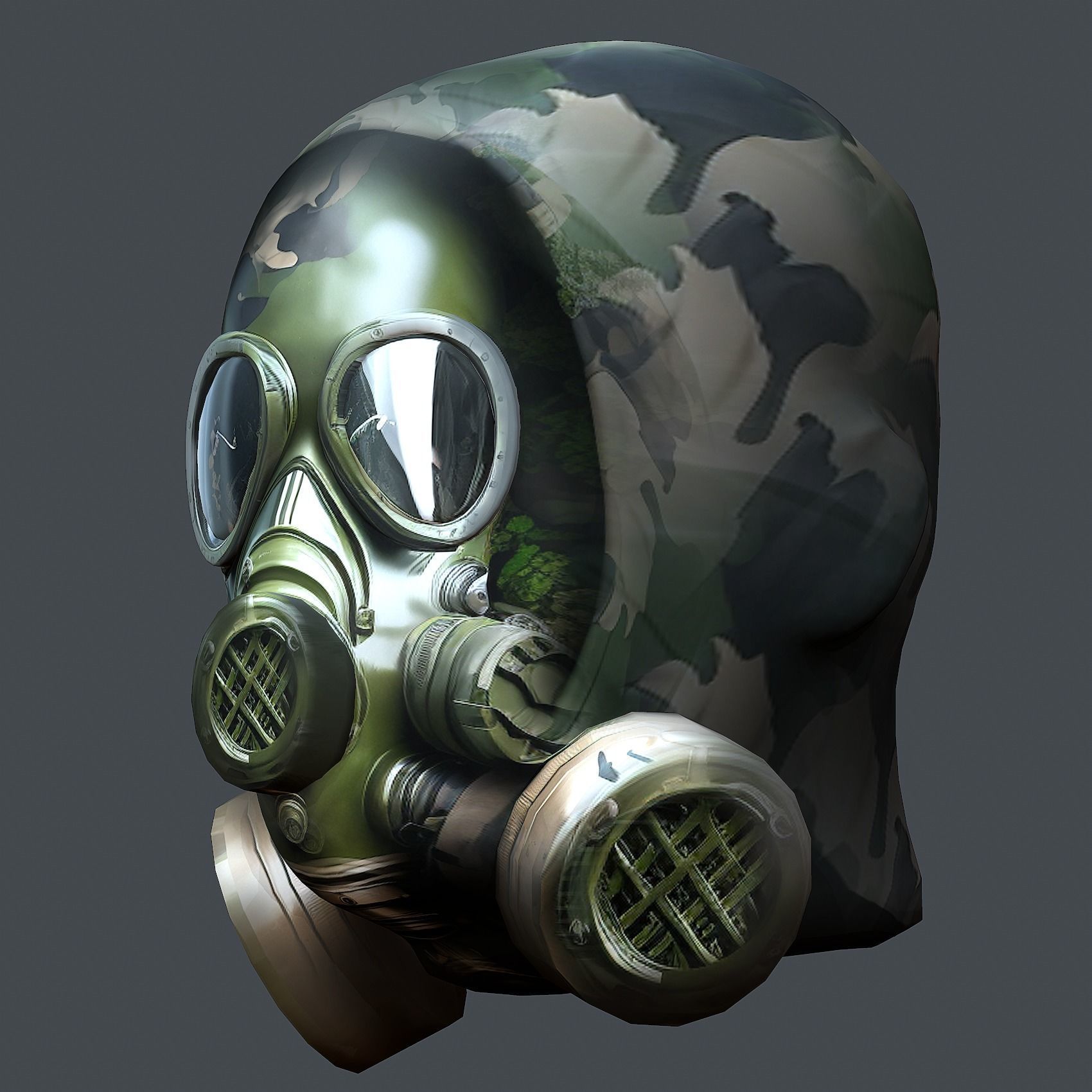 Helmet 3d model military combat Military Low-poly Low-poly 3D model_3