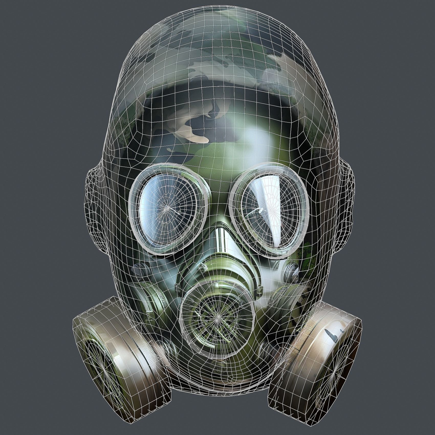 Helmet 3d model military combat Military Low-poly Low-poly 3D model_9