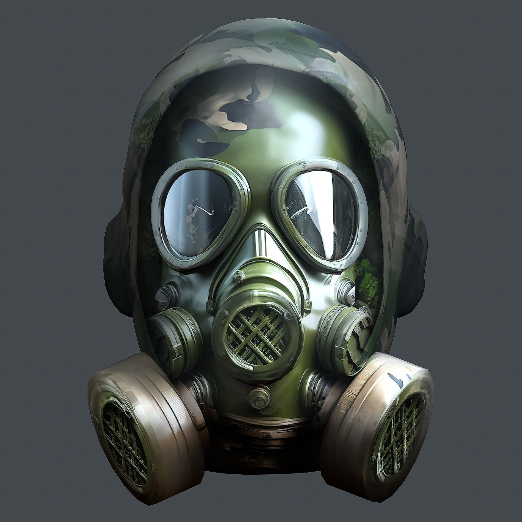 Helmet 3d model military combat Military Low-poly Low-poly 3D model_1