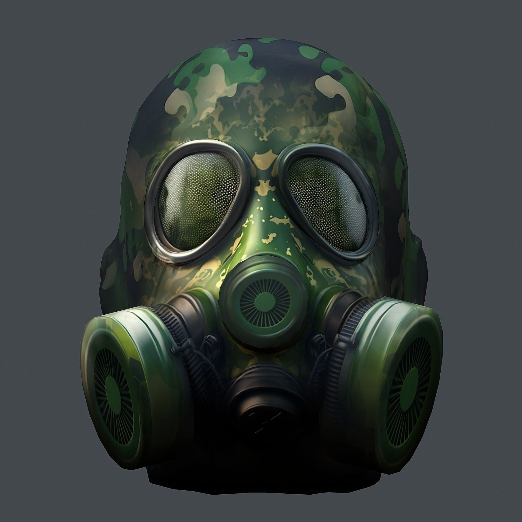 Helmet 3d model military combat Military Low-poly Low-poly 3D model_5