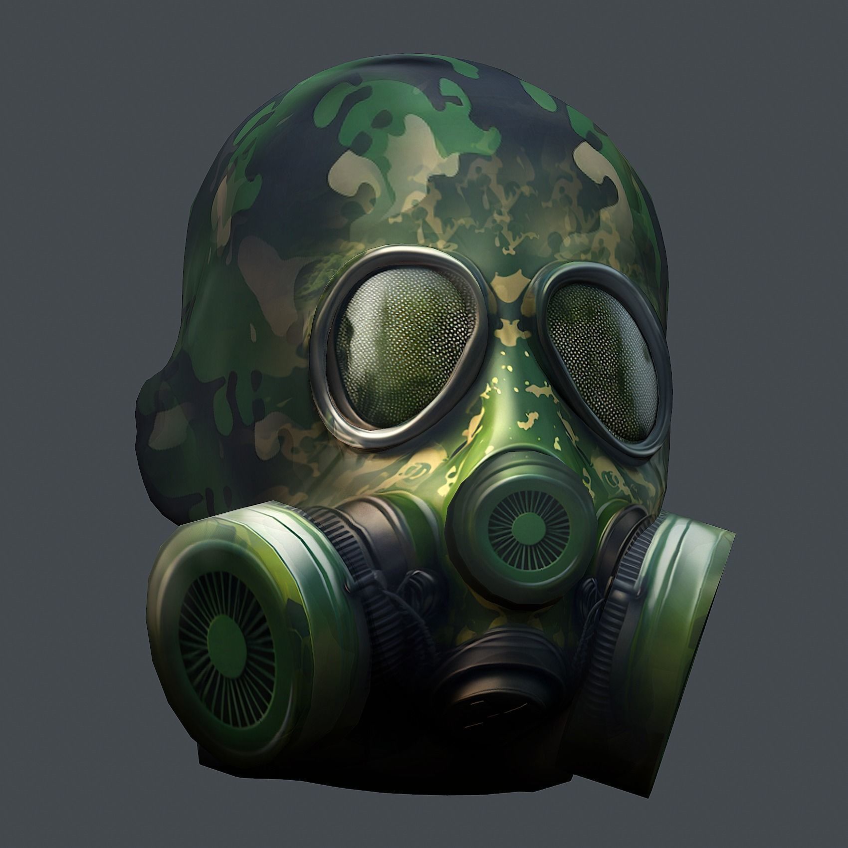 Helmet 3d model military combat Military Low-poly Low-poly 3D model_2