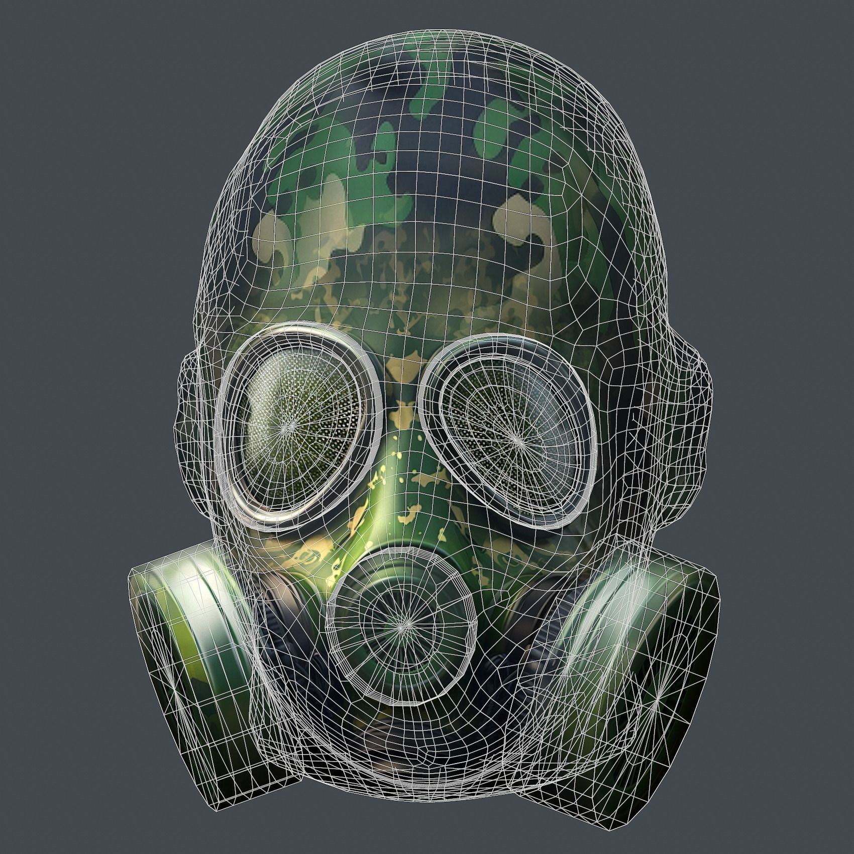 Helmet 3d model military combat Military Low-poly Low-poly 3D model_10