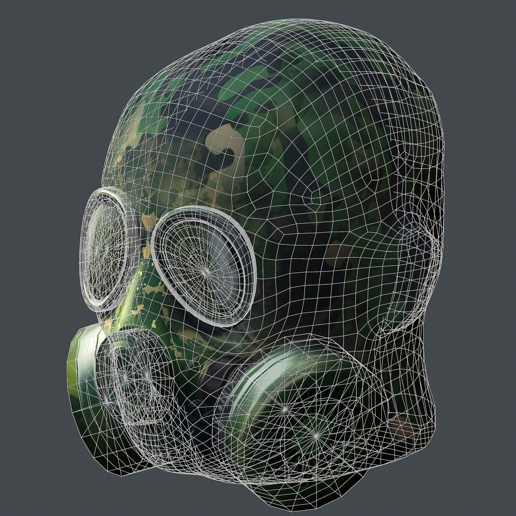 Helmet 3d model military combat Military Low-poly Low-poly 3D model_9