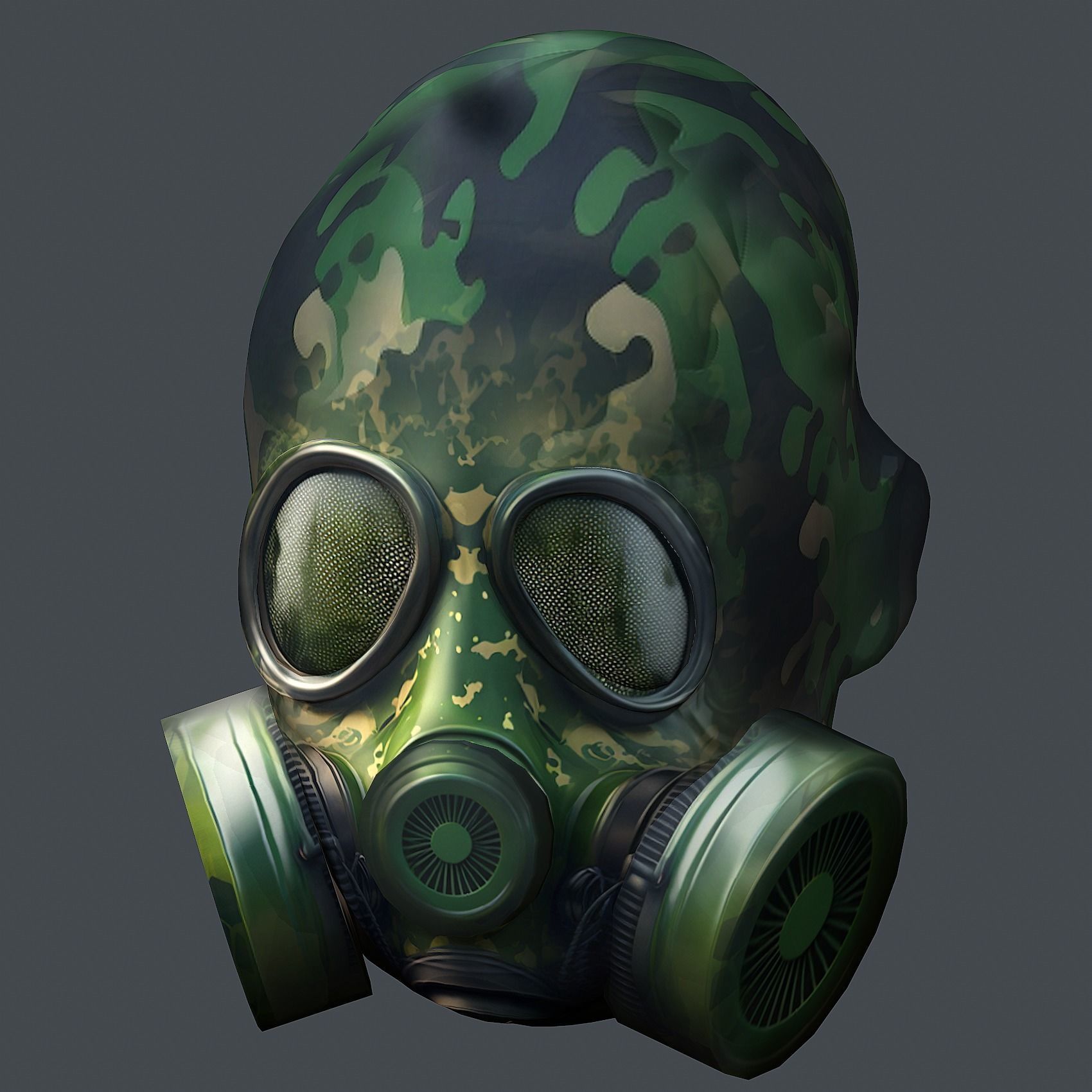 Helmet 3d model military combat Military Low-poly Low-poly 3D model_4