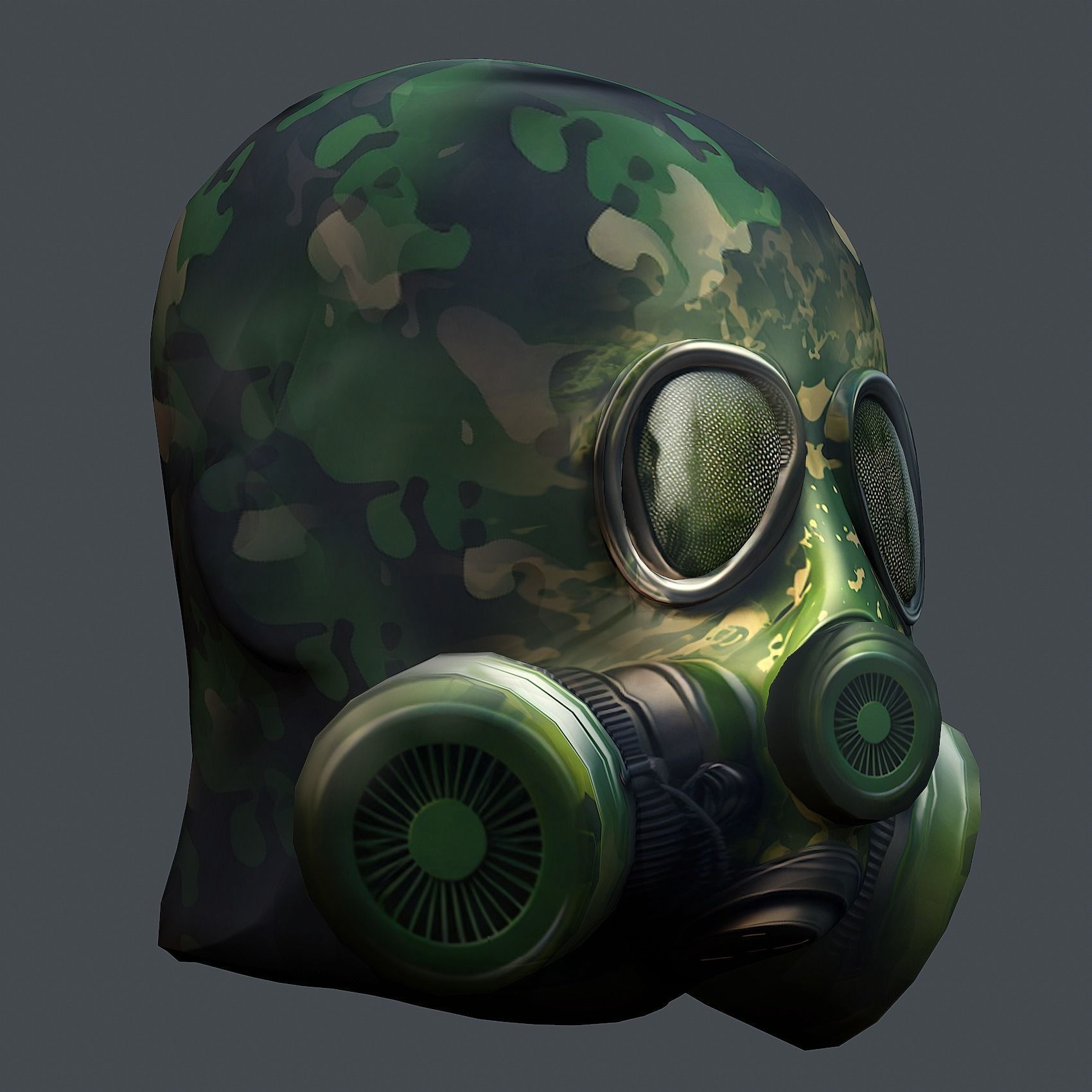 Helmet 3d model military combat Military Low-poly Low-poly 3D model_6