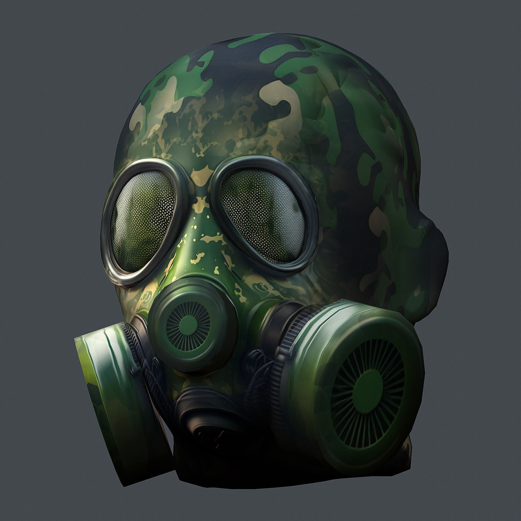 Helmet 3d model military combat Military Low-poly Low-poly 3D model_3