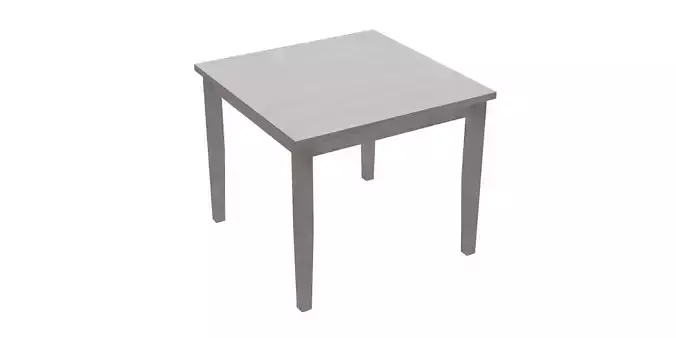 Square Dining Table Barn Texture Tapered Legs Weathered Gray