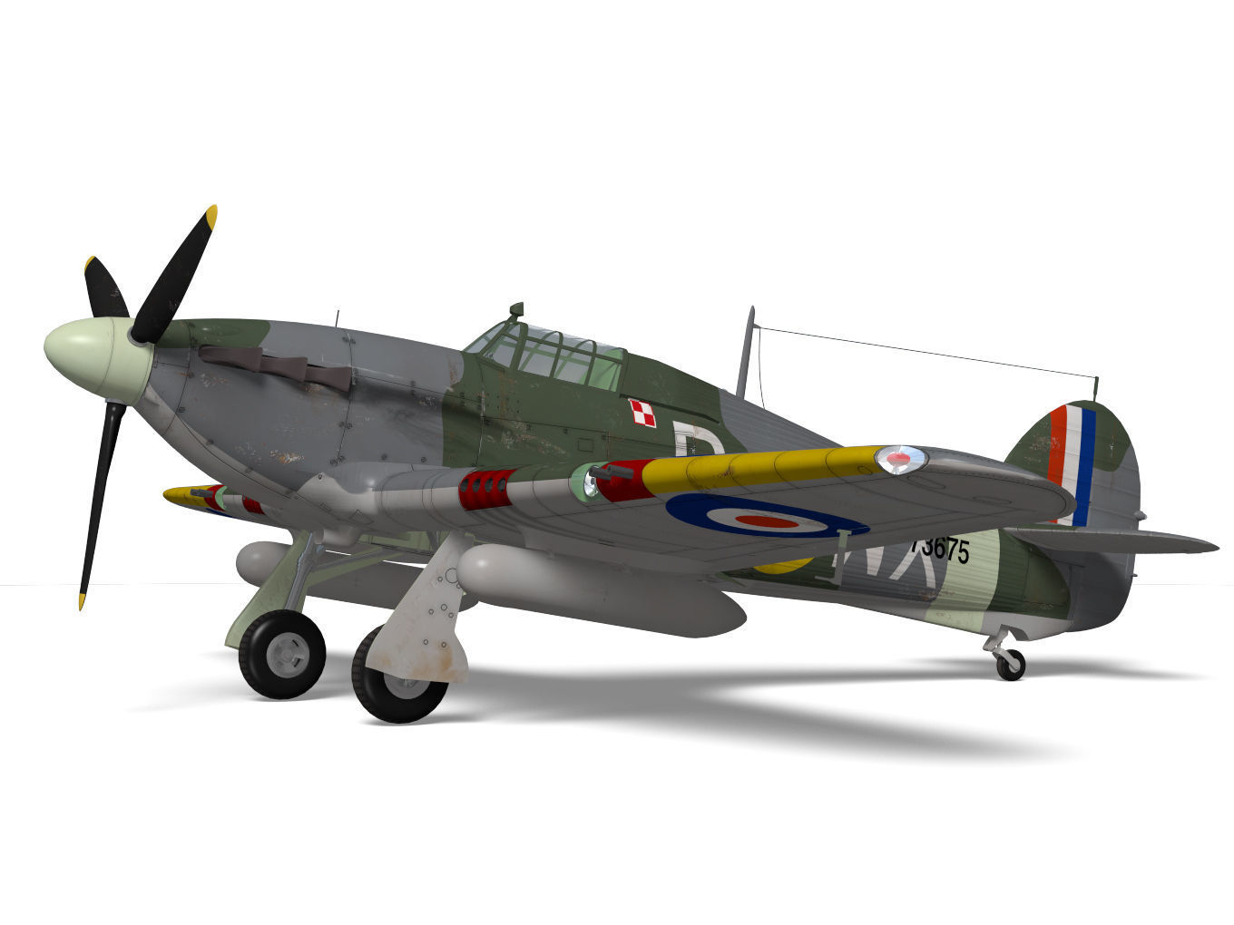 Hawker Hurricane MK2b 3D model_5