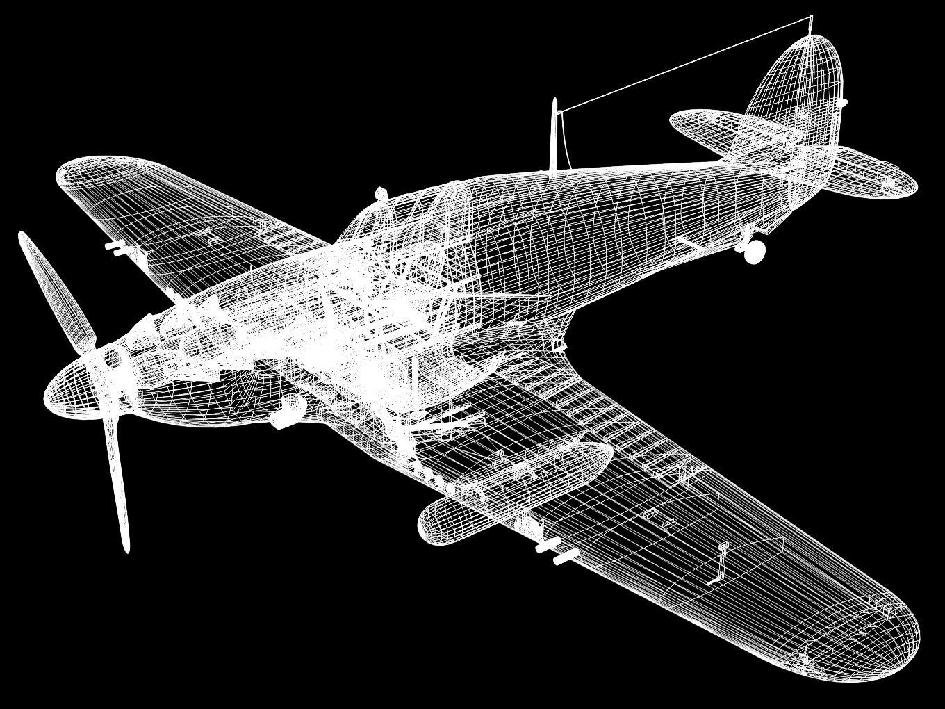 Hawker Hurricane MK2b 3D model_14
