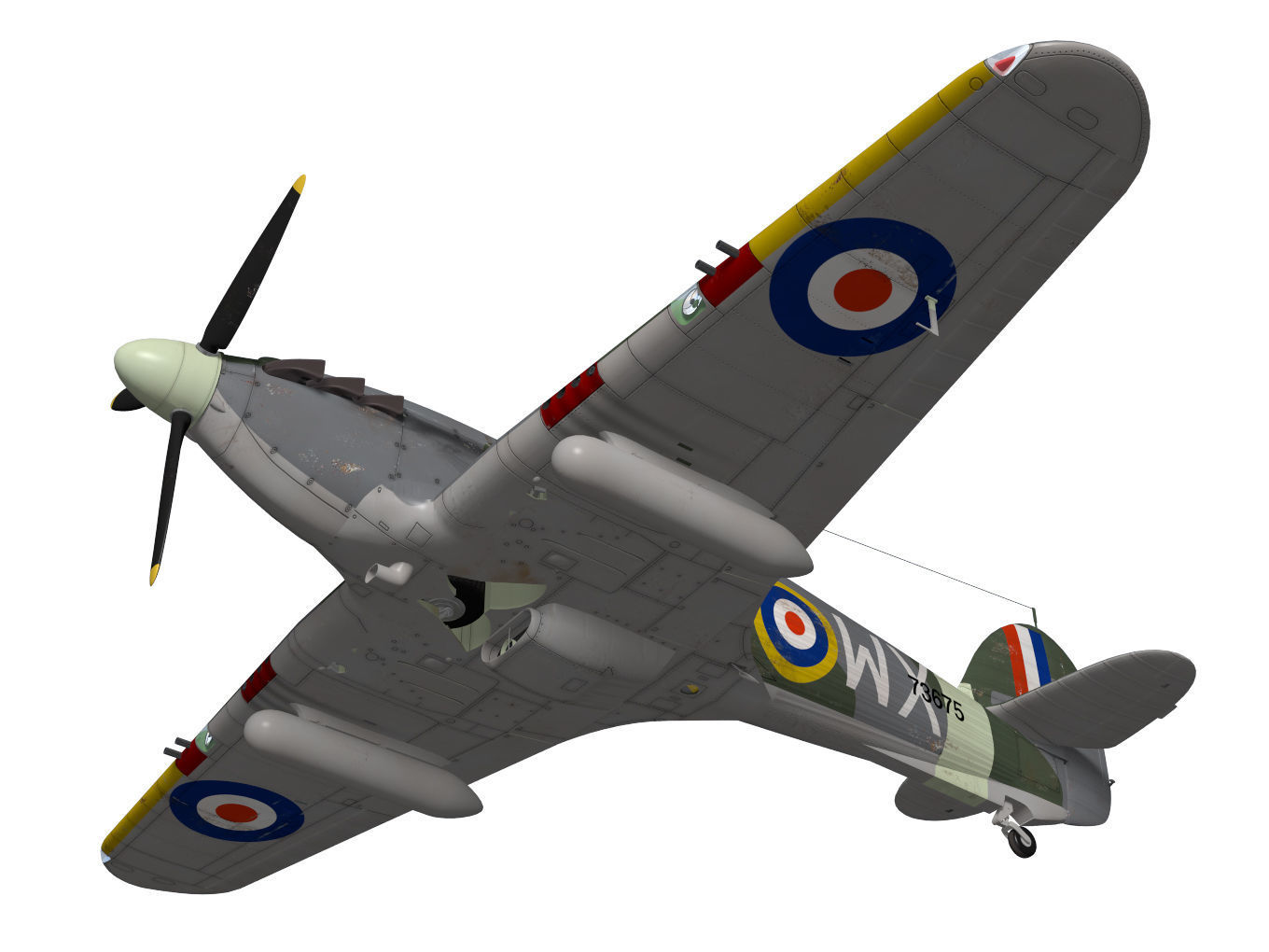 Hawker Hurricane MK2b 3D model_3