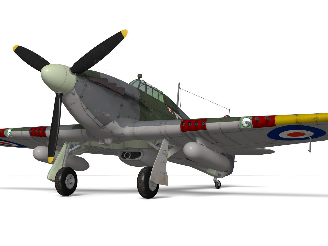 Hawker Hurricane MK2b 3D model_7
