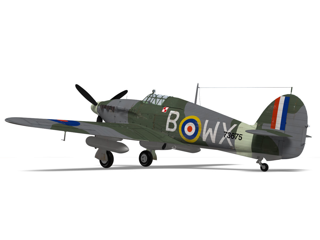 Hawker Hurricane MK2b 3D model_6