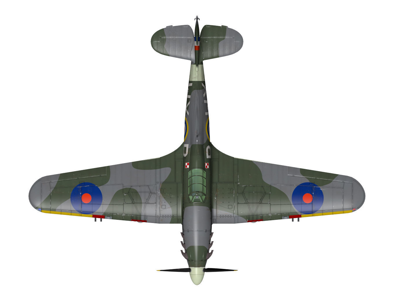 Hawker Hurricane MK2b 3D model_11