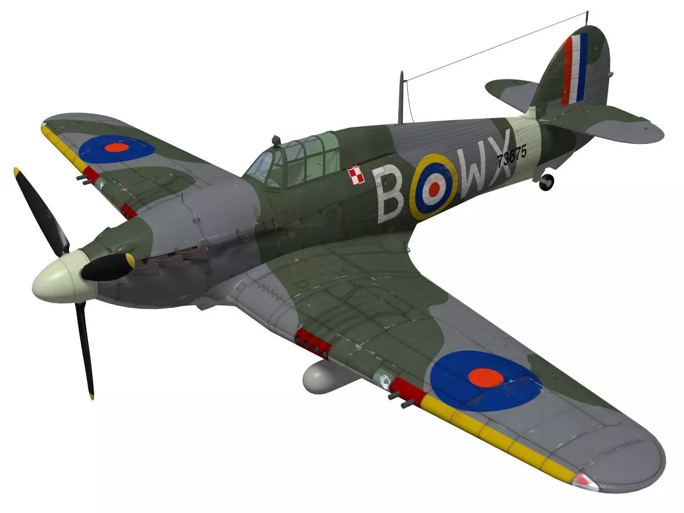 Hawker Hurricane MK2b 3D model_0