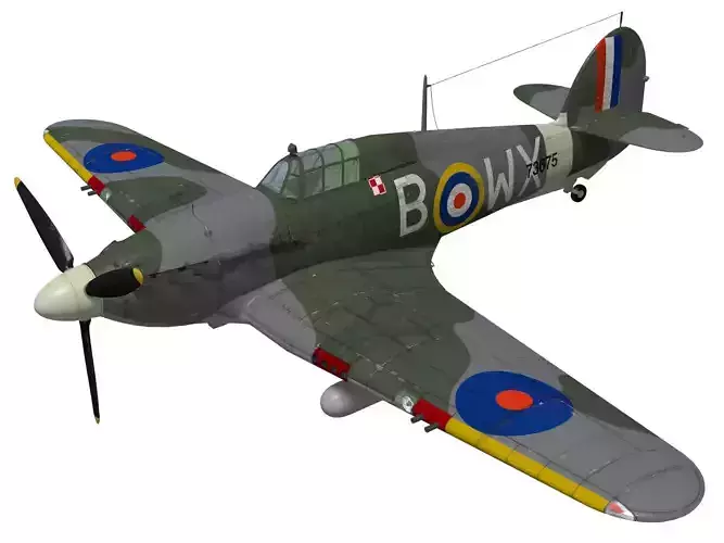 Hawker Hurricane MK2b 3D model