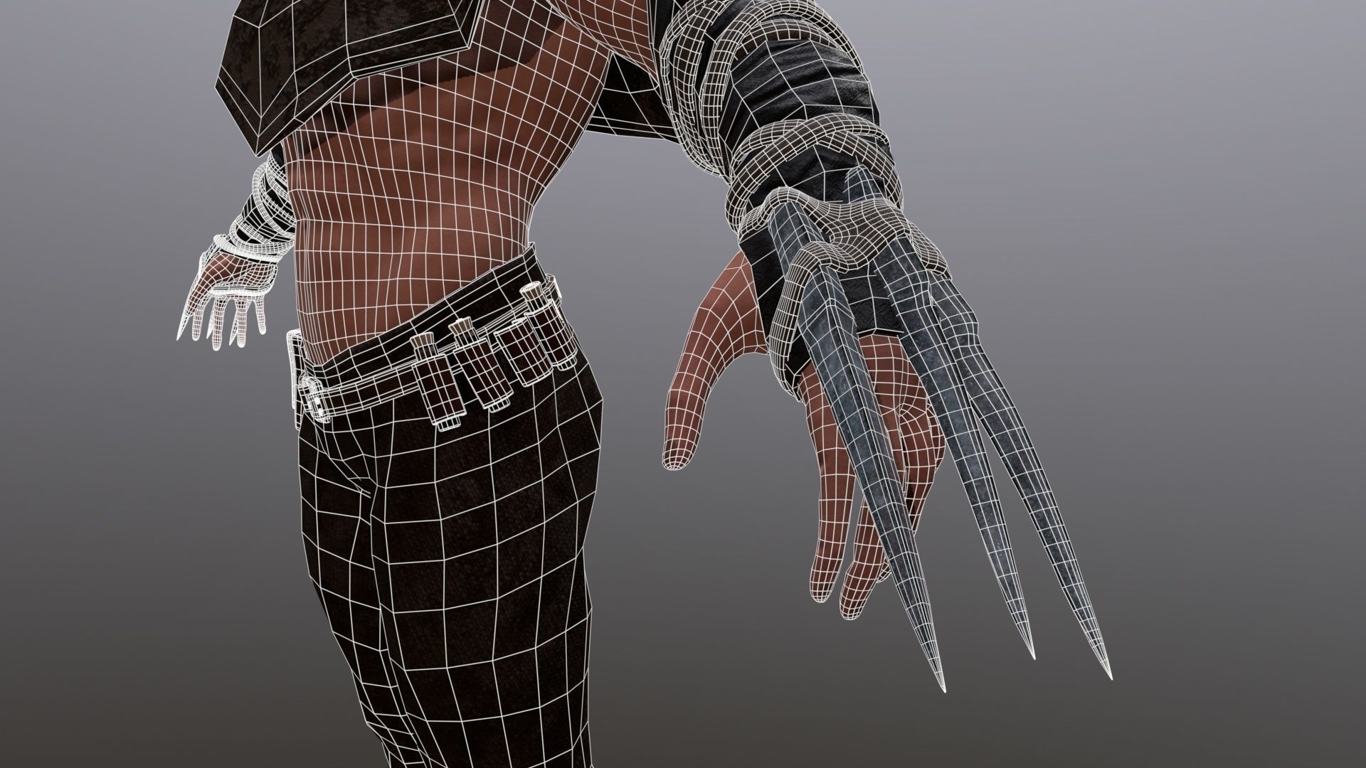 Shaman Low-poly 3D model_12