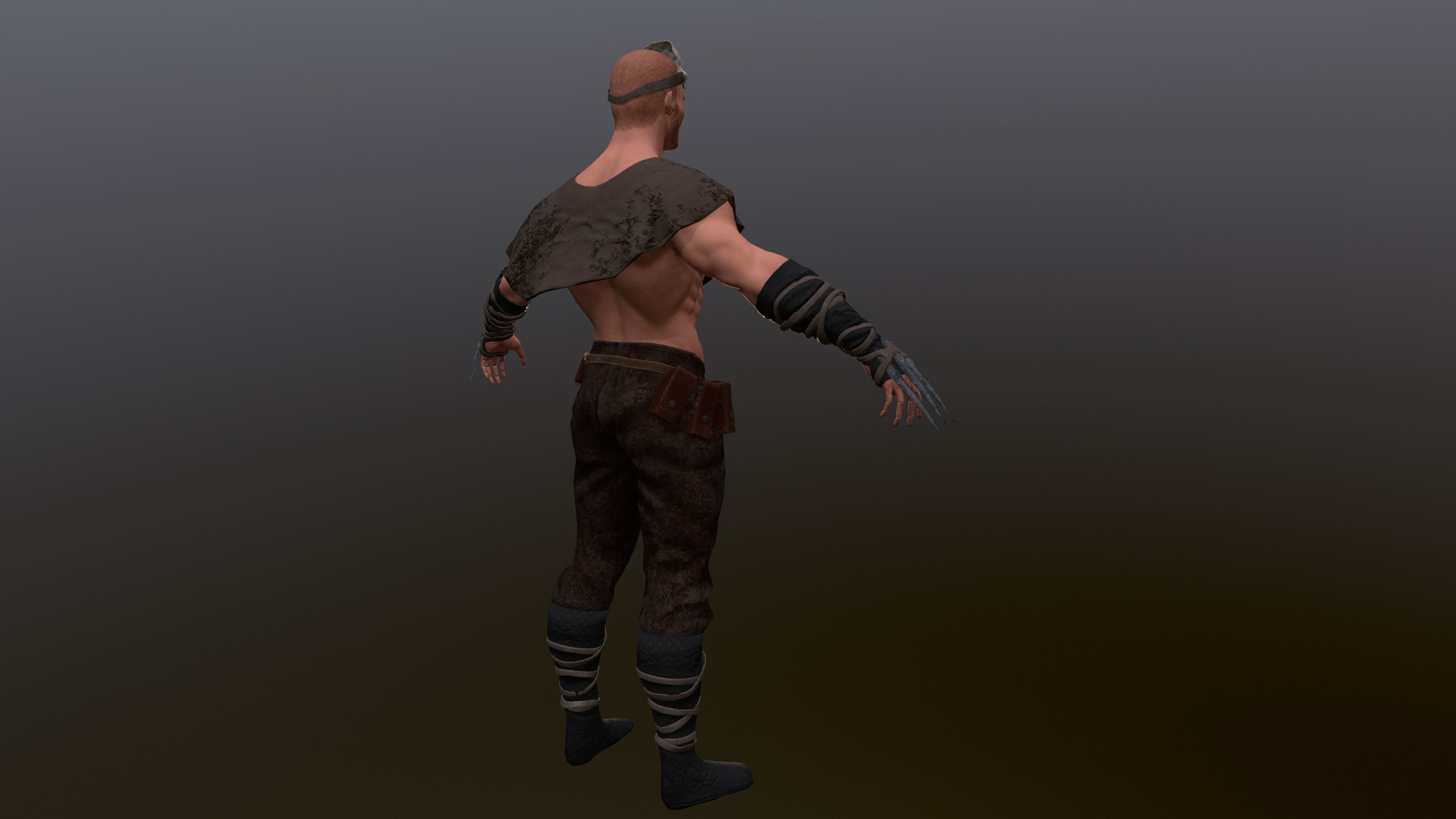 Shaman Low-poly 3D model_6