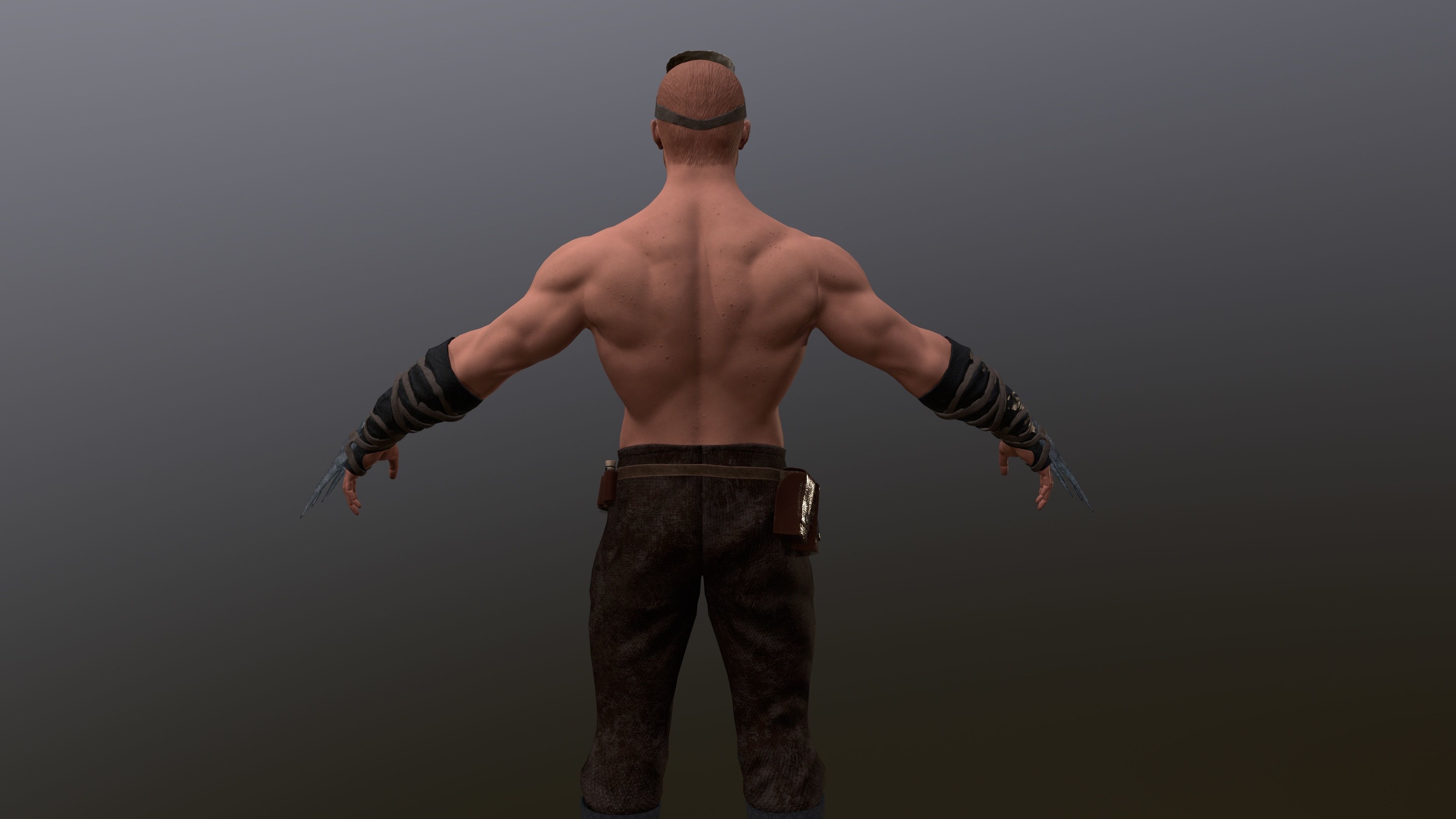 Shaman Low-poly 3D model_15