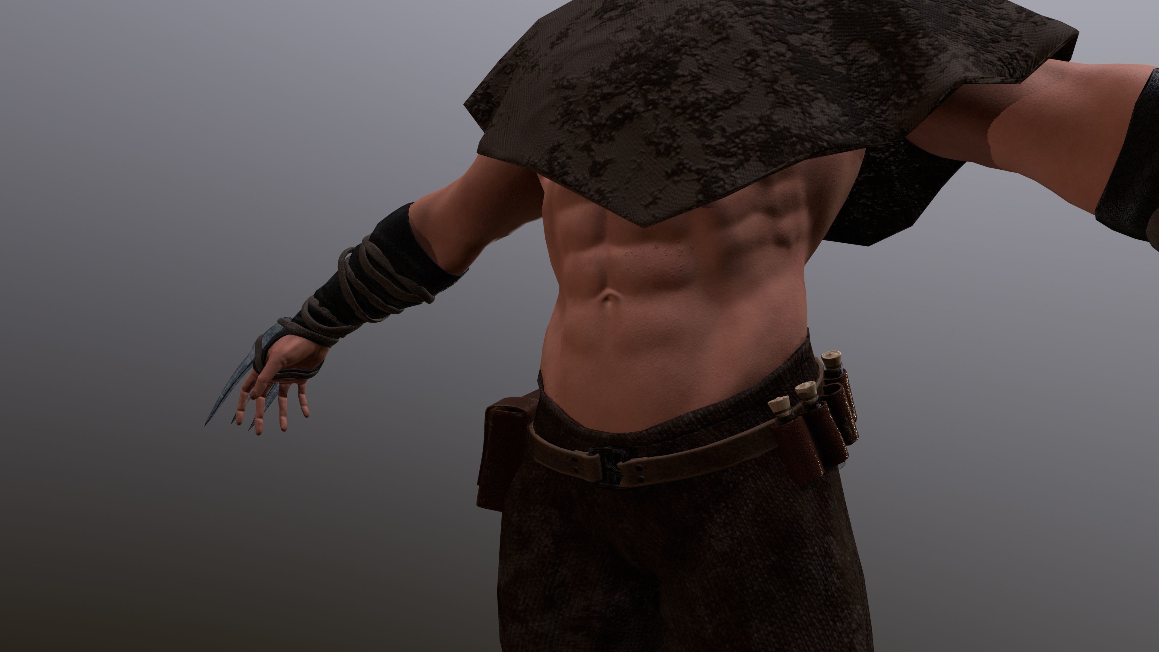 Shaman Low-poly 3D model_14