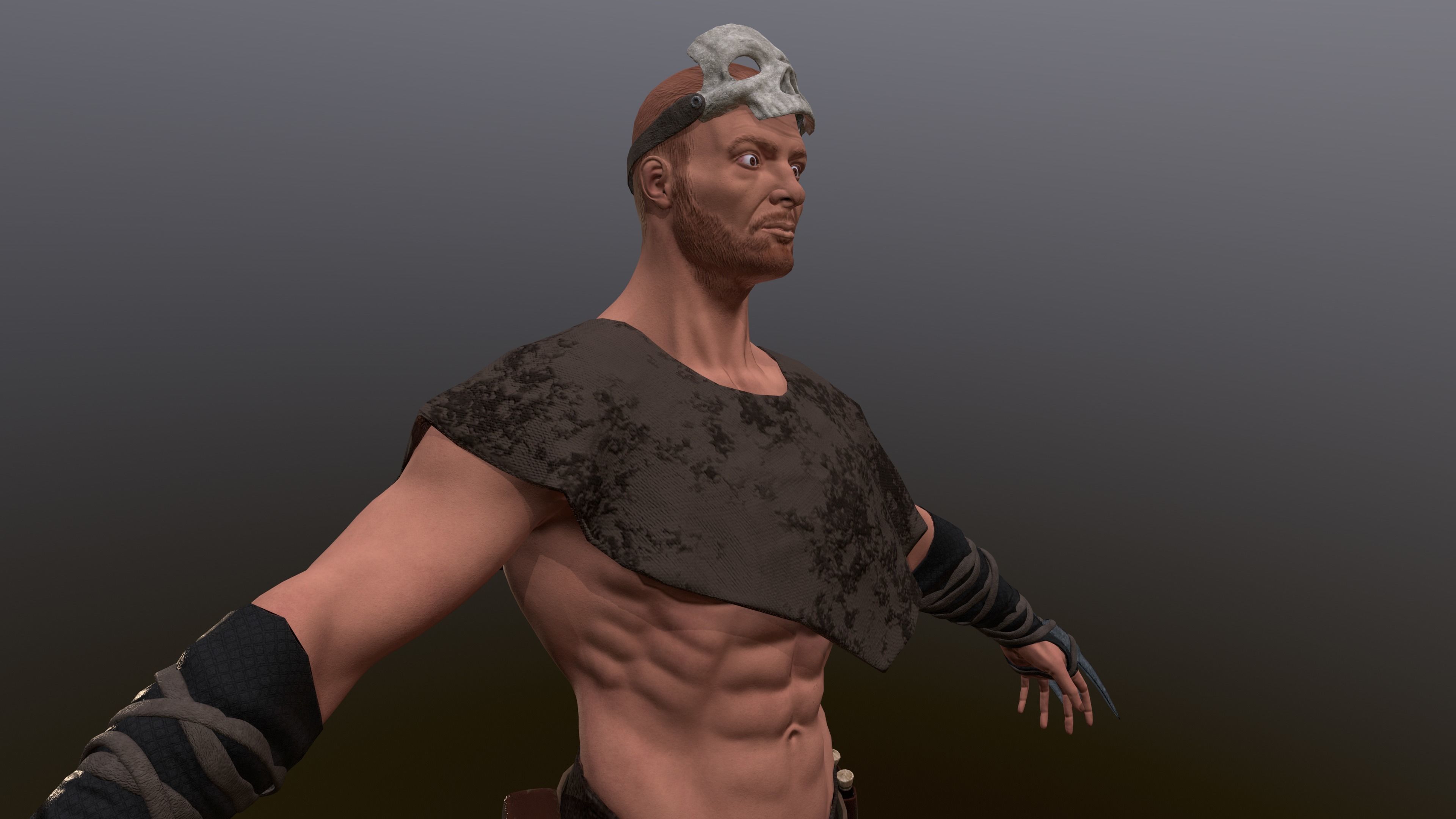 Shaman Low-poly 3D model_10