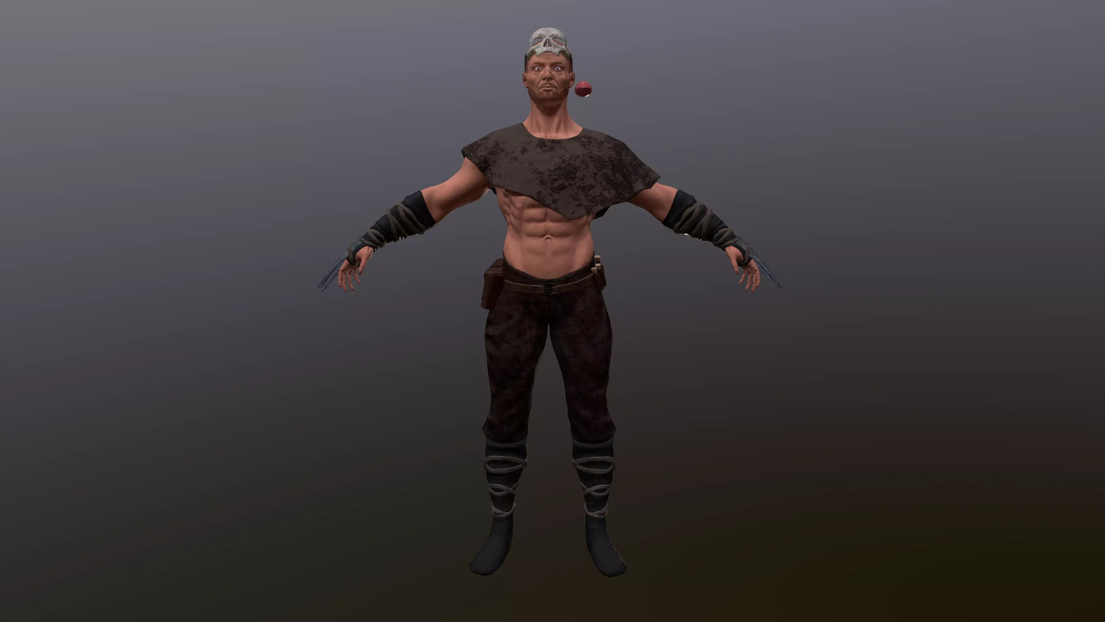 Shaman Low-poly 3D model_0