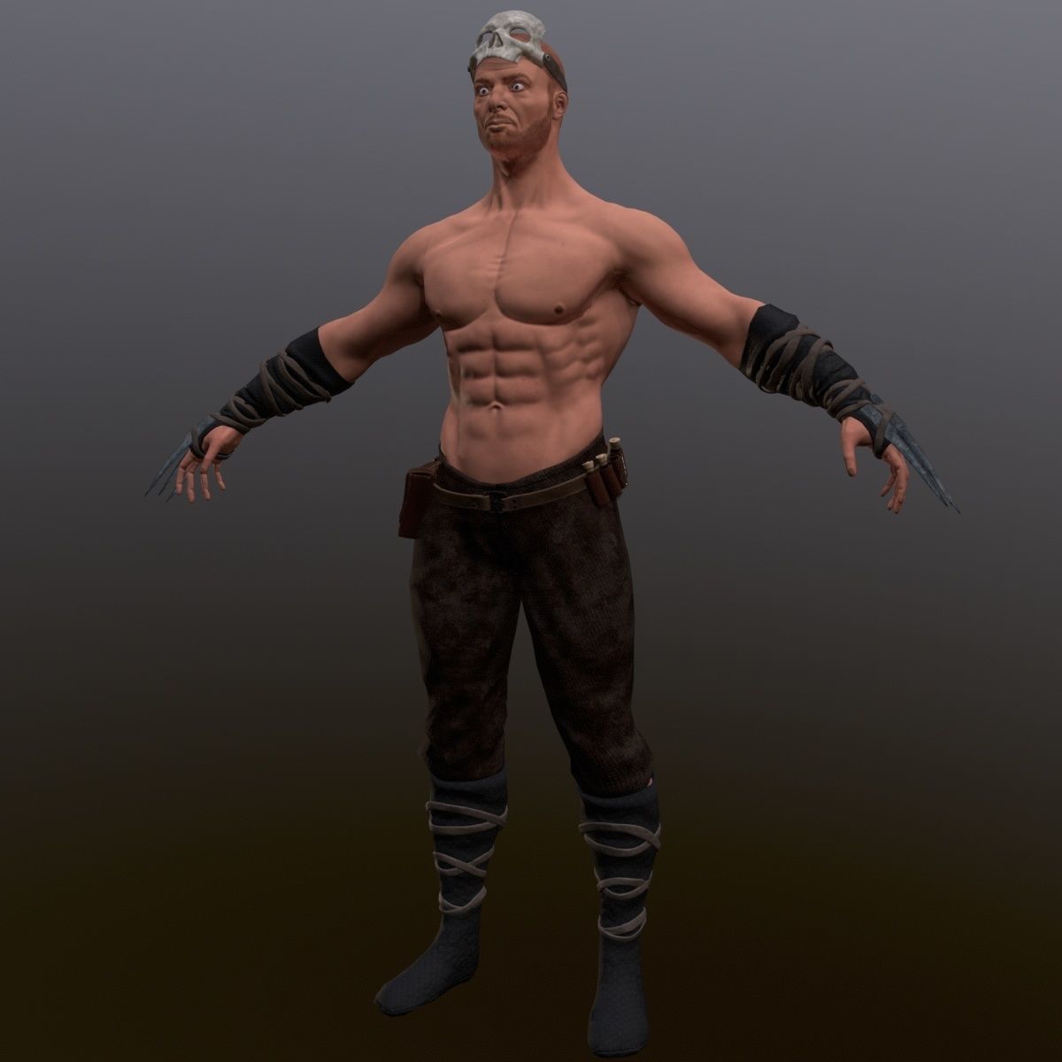 Shaman Low-poly 3D model_3