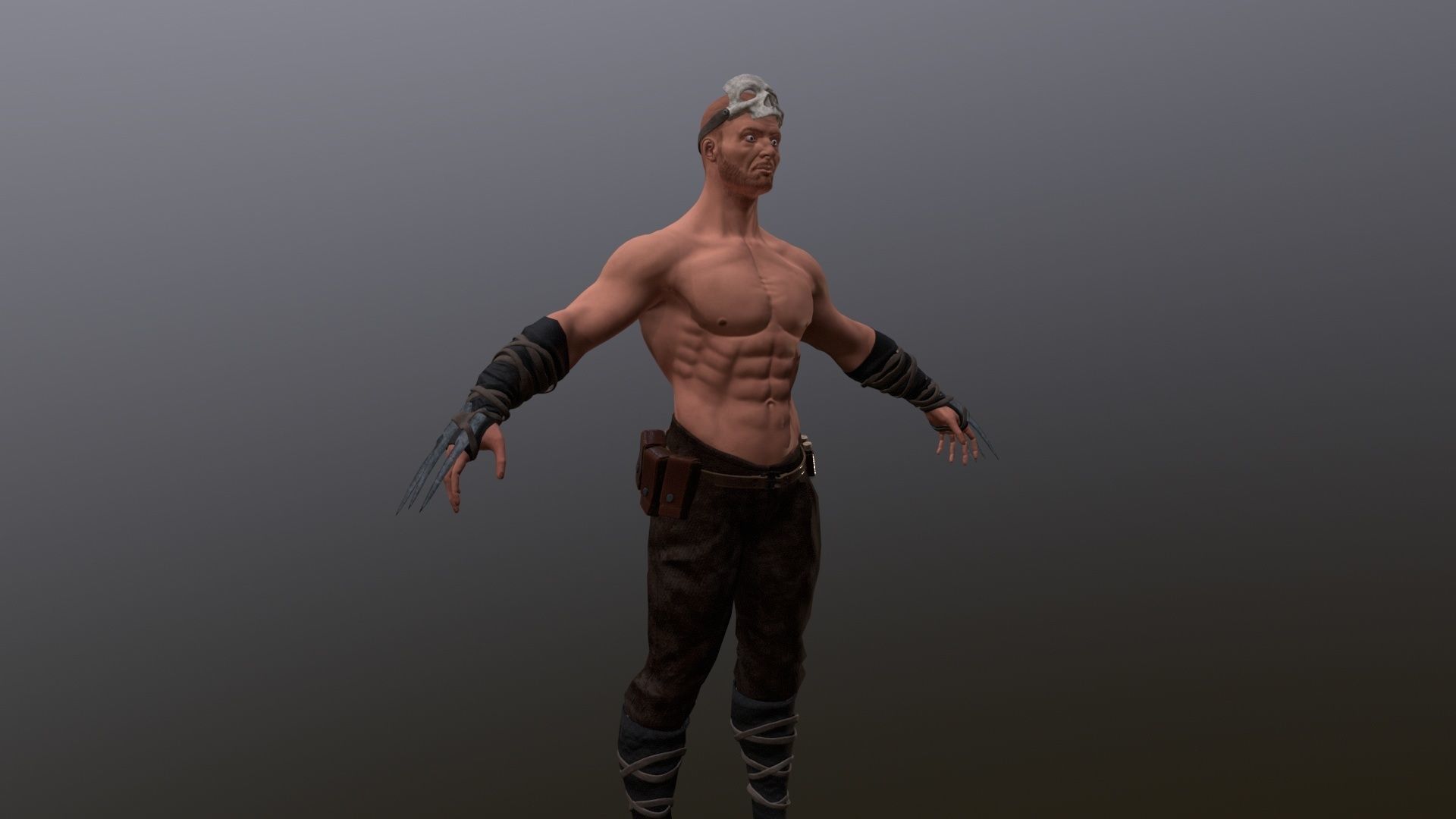 Shaman Low-poly 3D model_2