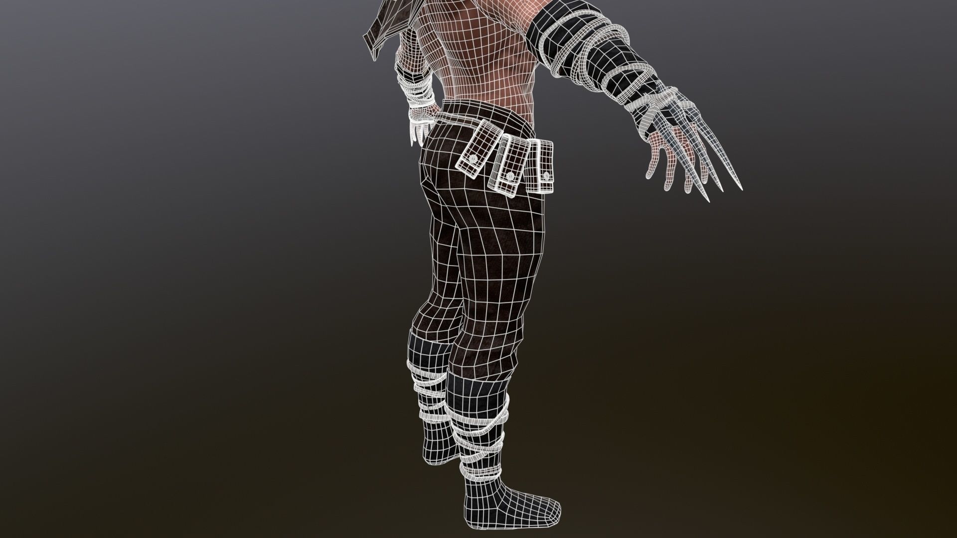 Shaman Low-poly 3D model_11