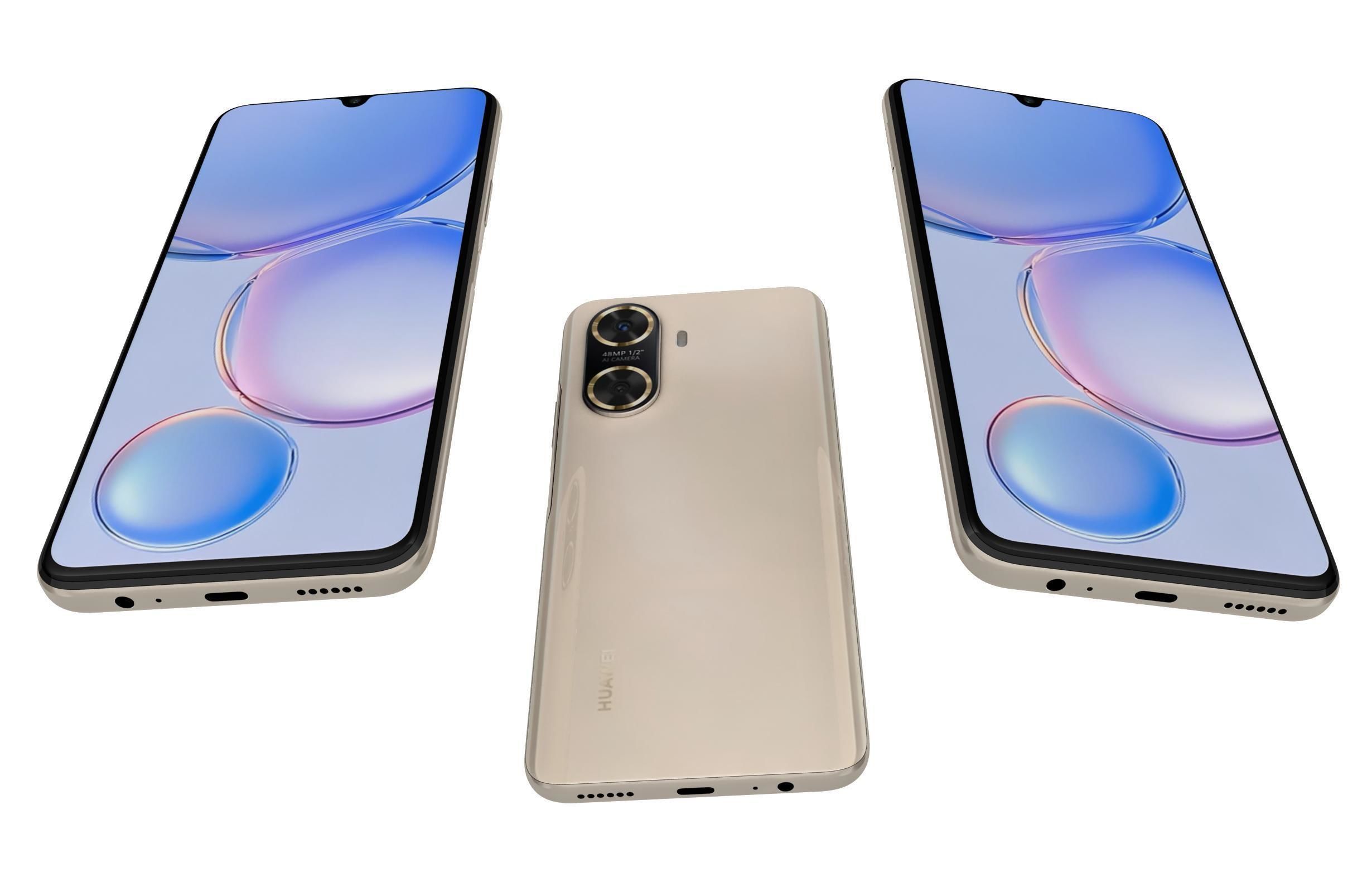 Huawei Enjoy 60 Gold 3D model_2