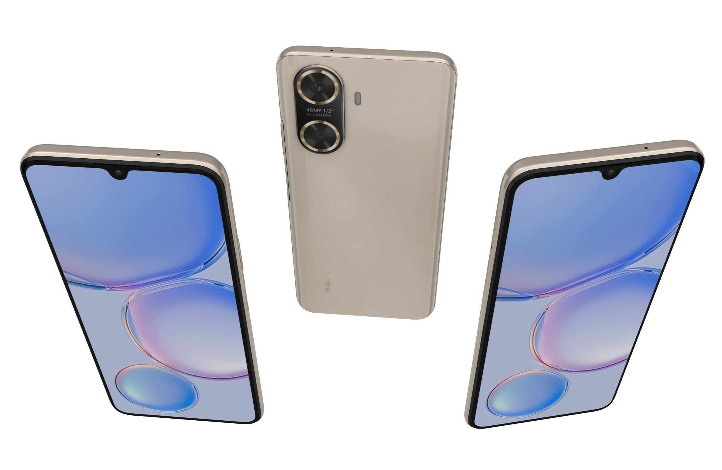 Huawei Enjoy 60 Gold 3D model_1