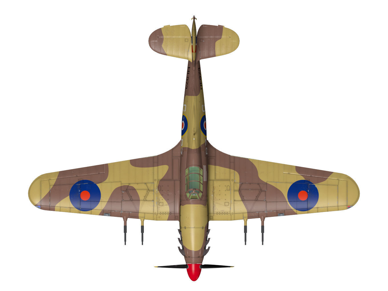 Hawker Hurricane MK2c 3D model_11