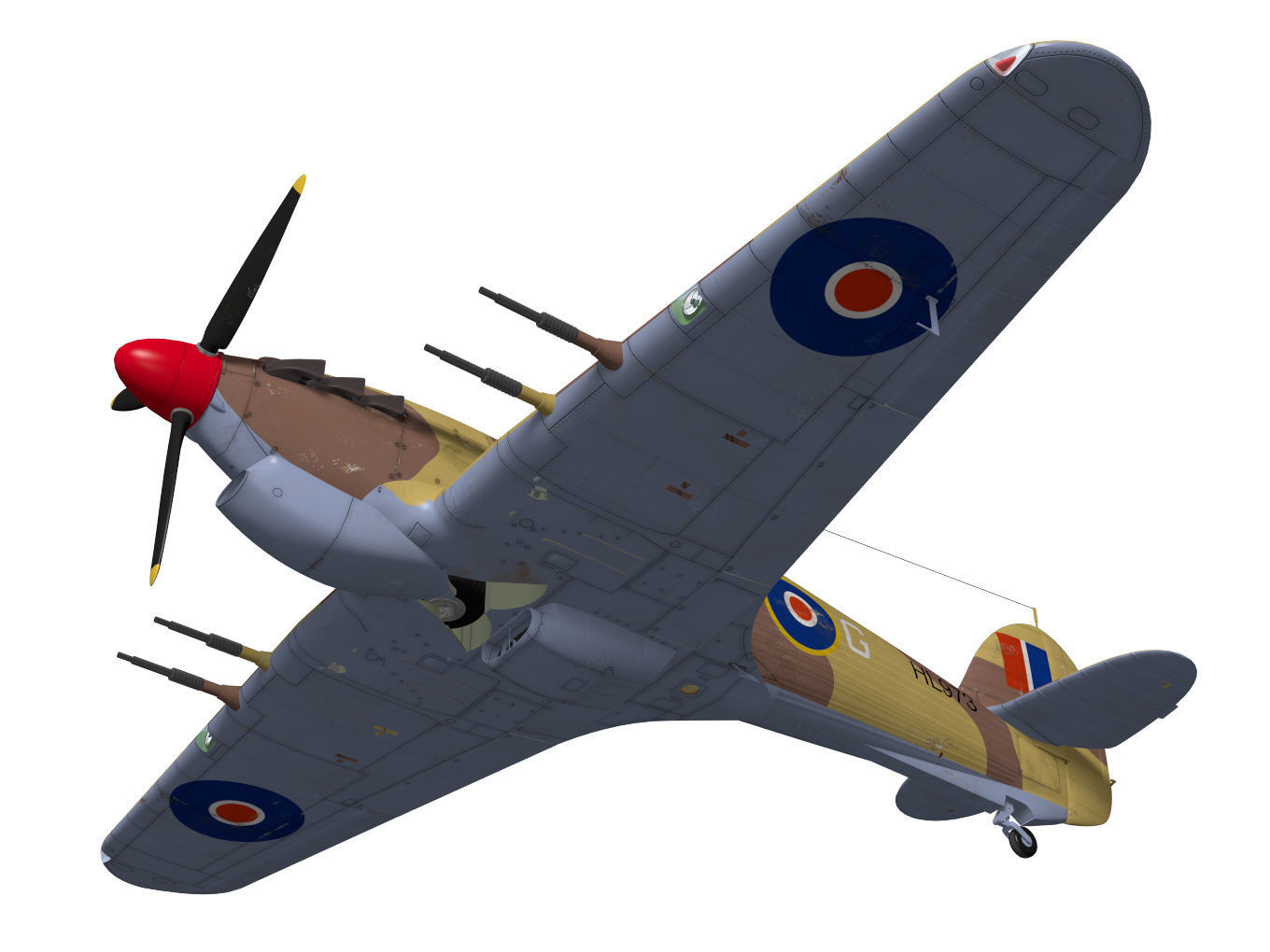 Hawker Hurricane MK2c 3D model_3