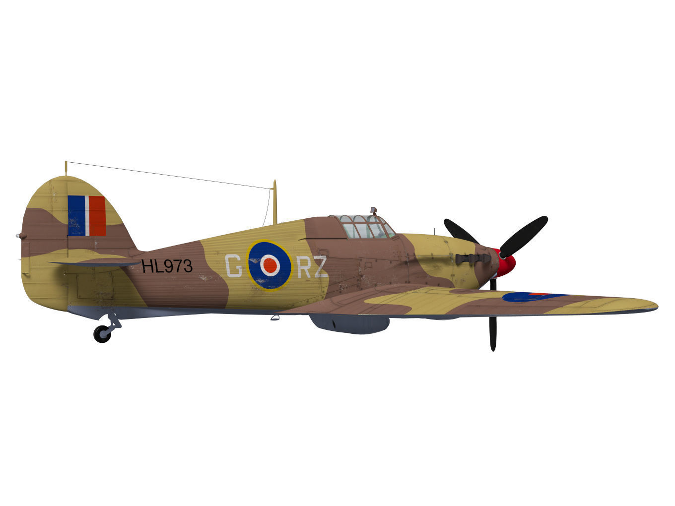 Hawker Hurricane MK2c 3D model_4