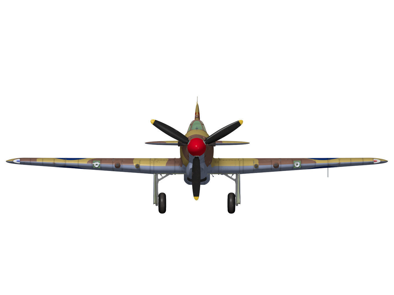 Hawker Hurricane MK2c 3D model_10