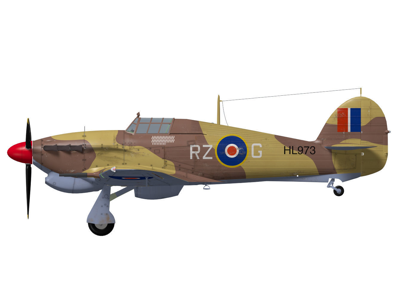 Hawker Hurricane MK2c 3D model_9