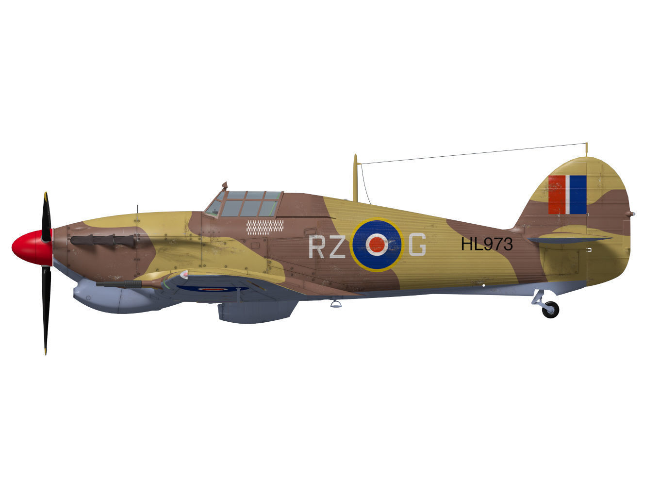 Hawker Hurricane MK2c 3D model_8