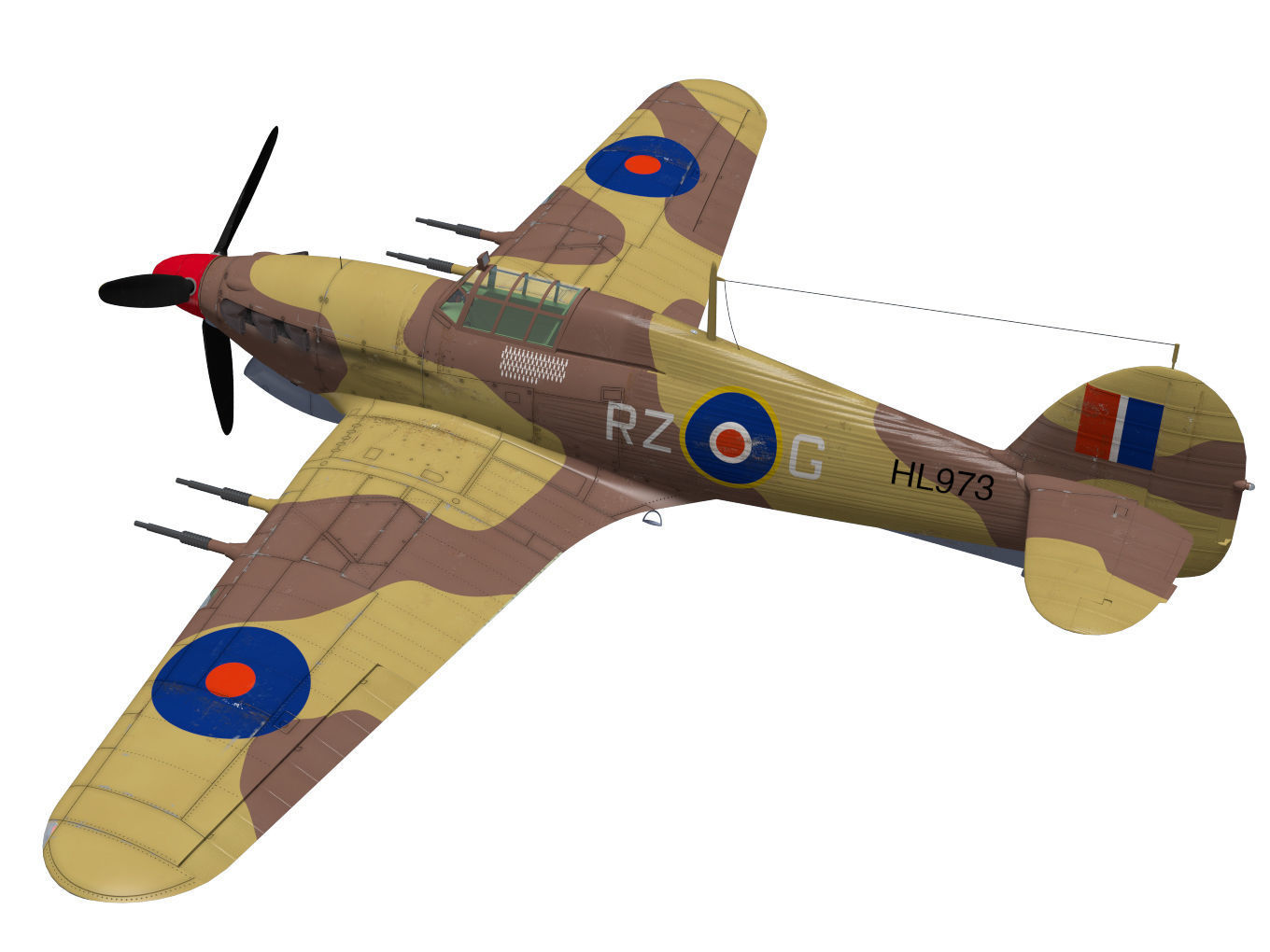 Hawker Hurricane MK2c 3D model_1