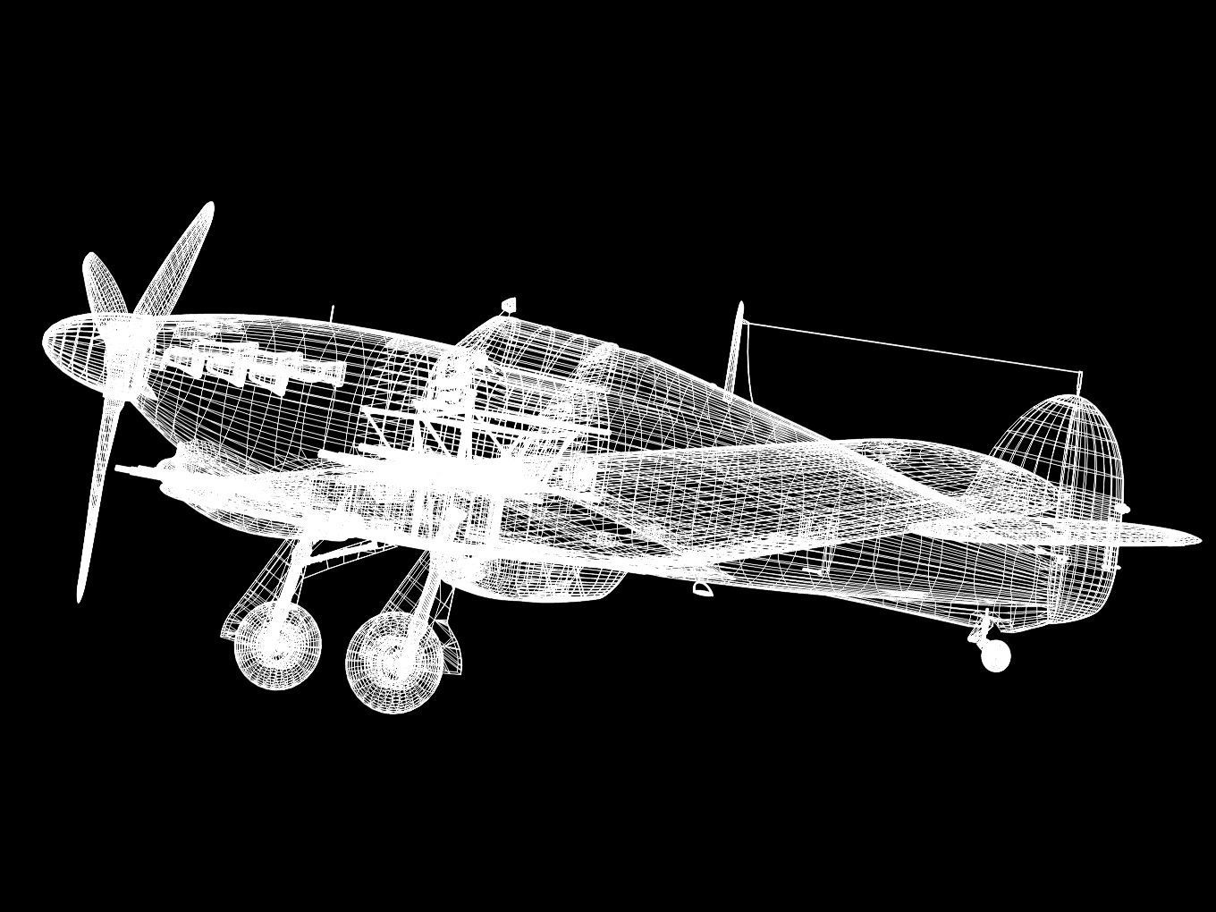 Hawker Hurricane MK2c 3D model_15