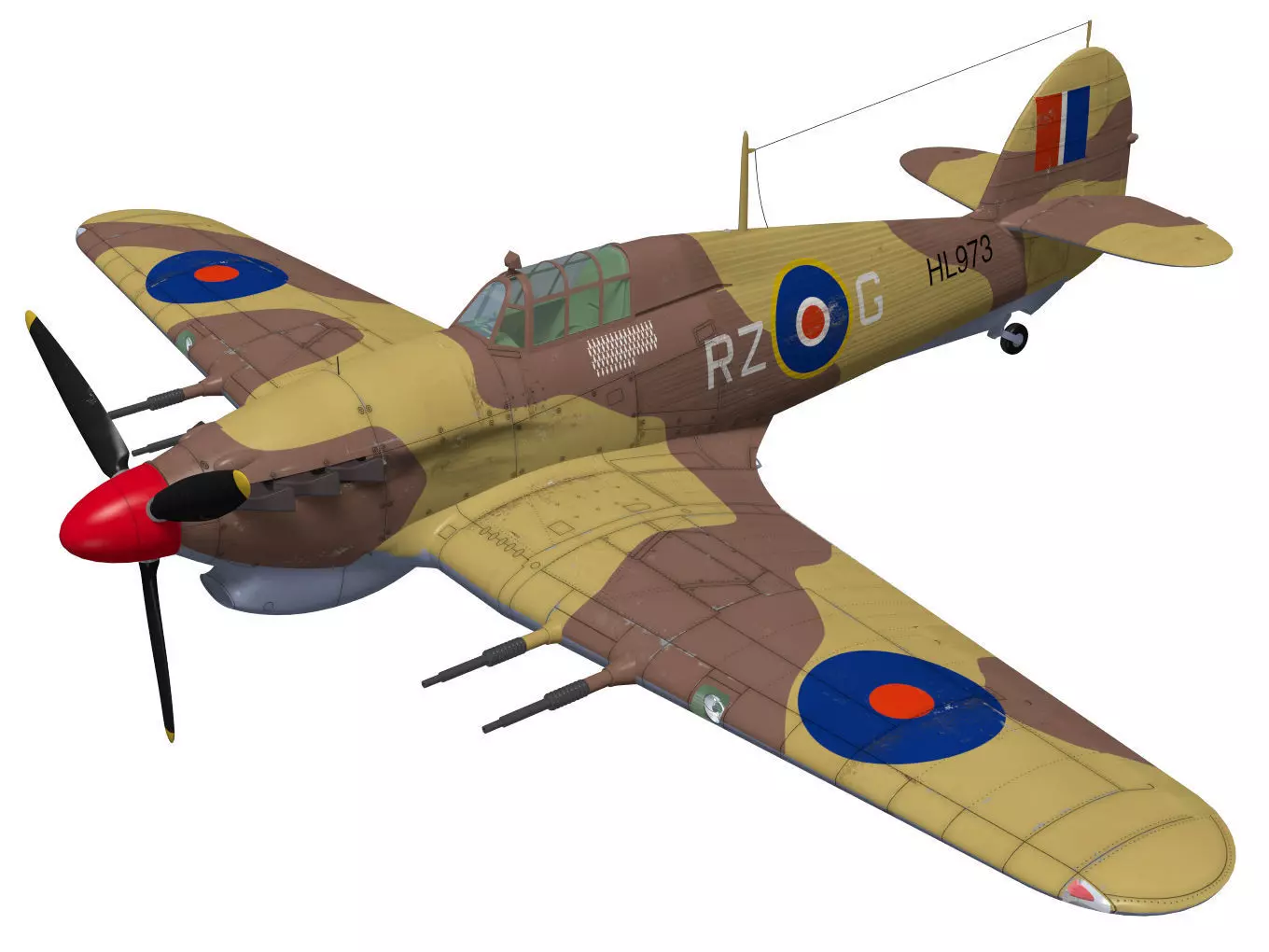 Hawker Hurricane MK2c 3D model_0