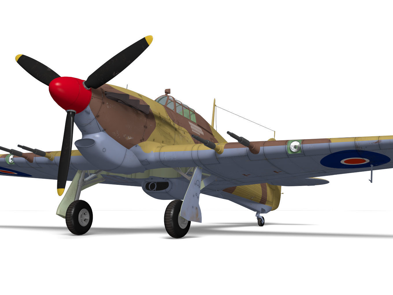 Hawker Hurricane MK2c 3D model_7