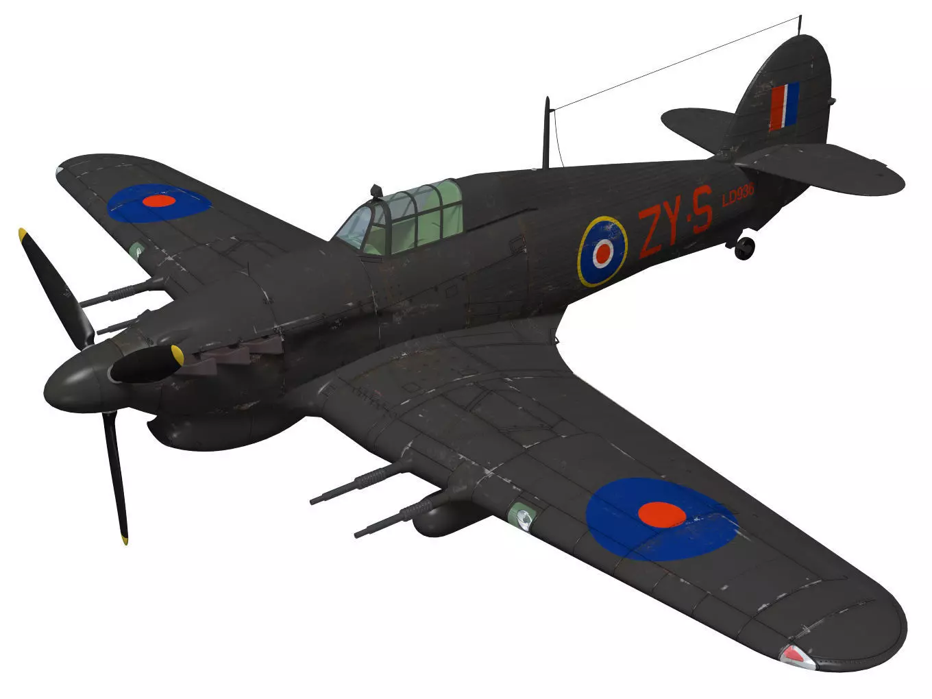 Hawker Hurricane MK2c 3D model